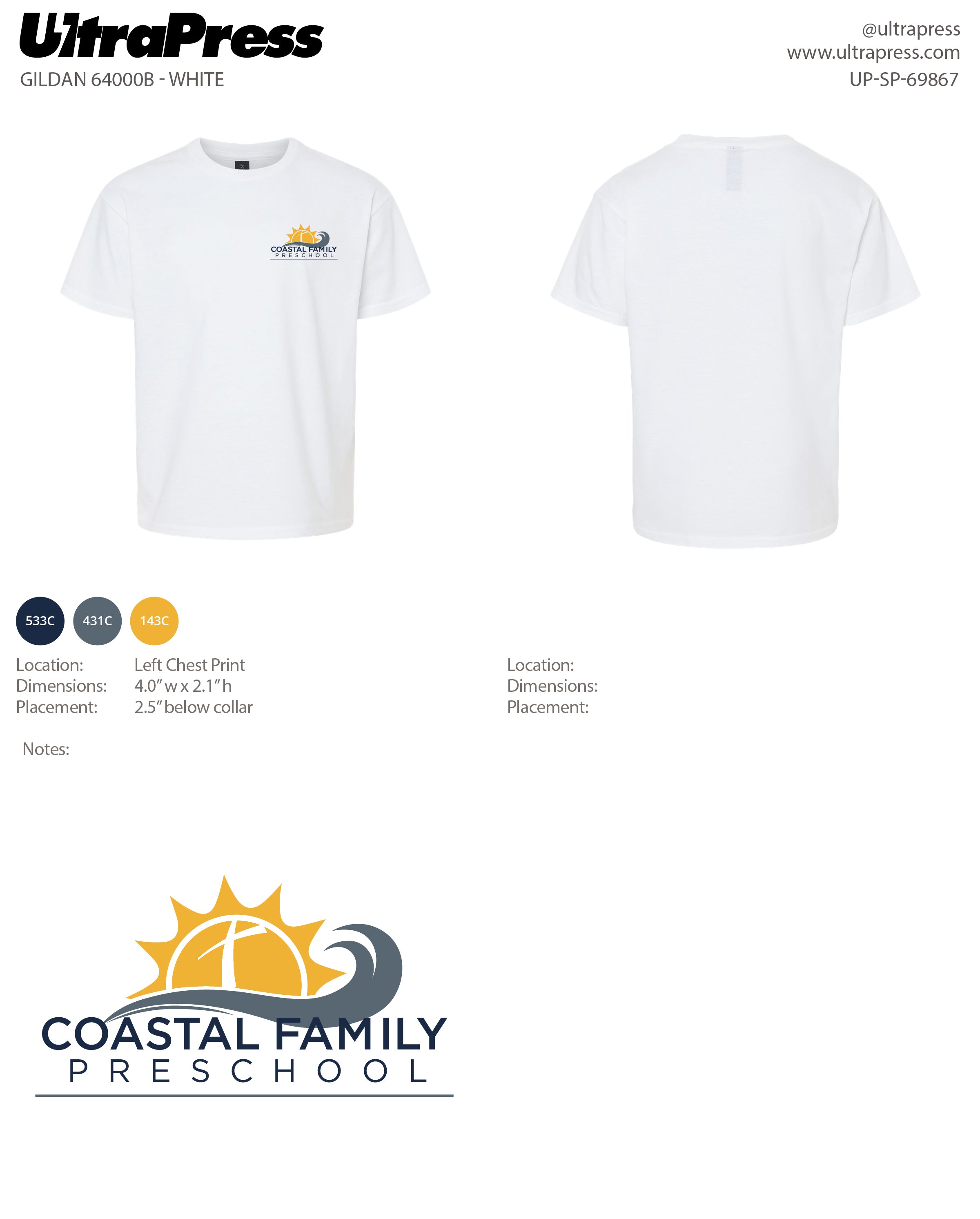 UP-SP-69867 Coastal Family Preschool - David Pennington 100 Min Qty (Bulk)