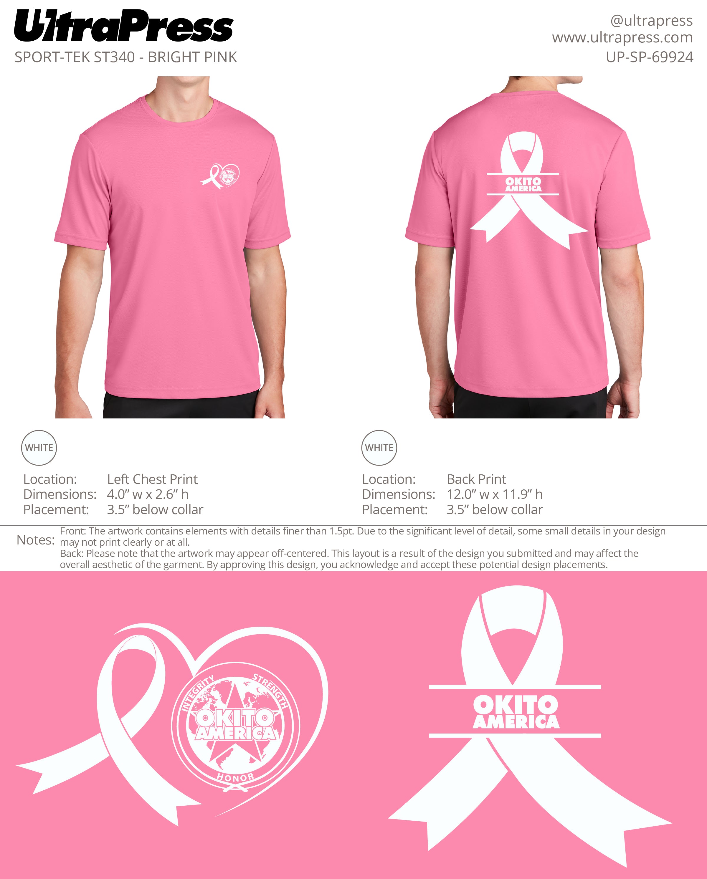 UP-SP-69924 Cancer Awareness Okito America - Yuliany Hraka 48 Min Qty (Bulk)