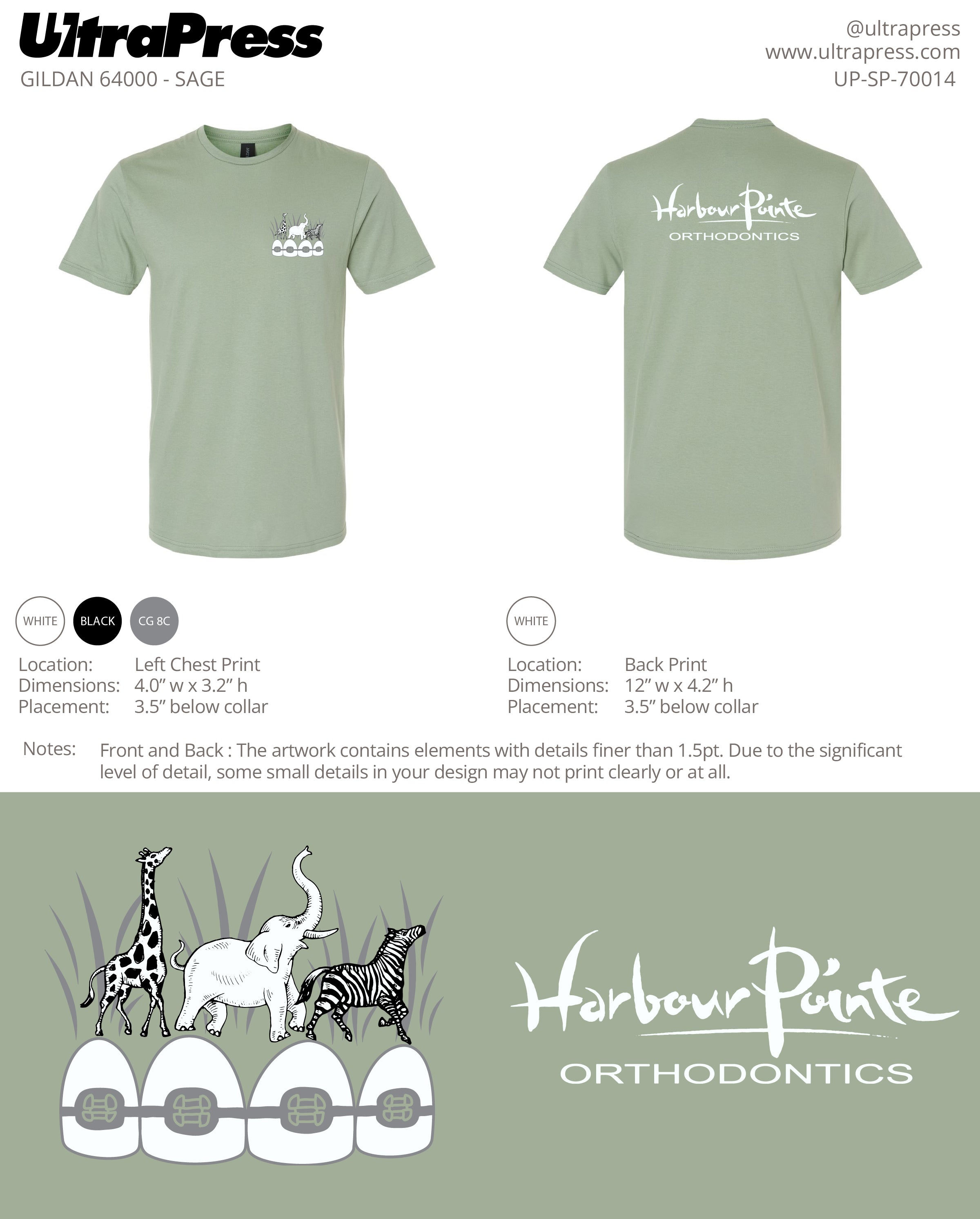 UP-SP-70014 Harbour Pointe Orthodontics - Kalia 100 Min Qty (Bulk)