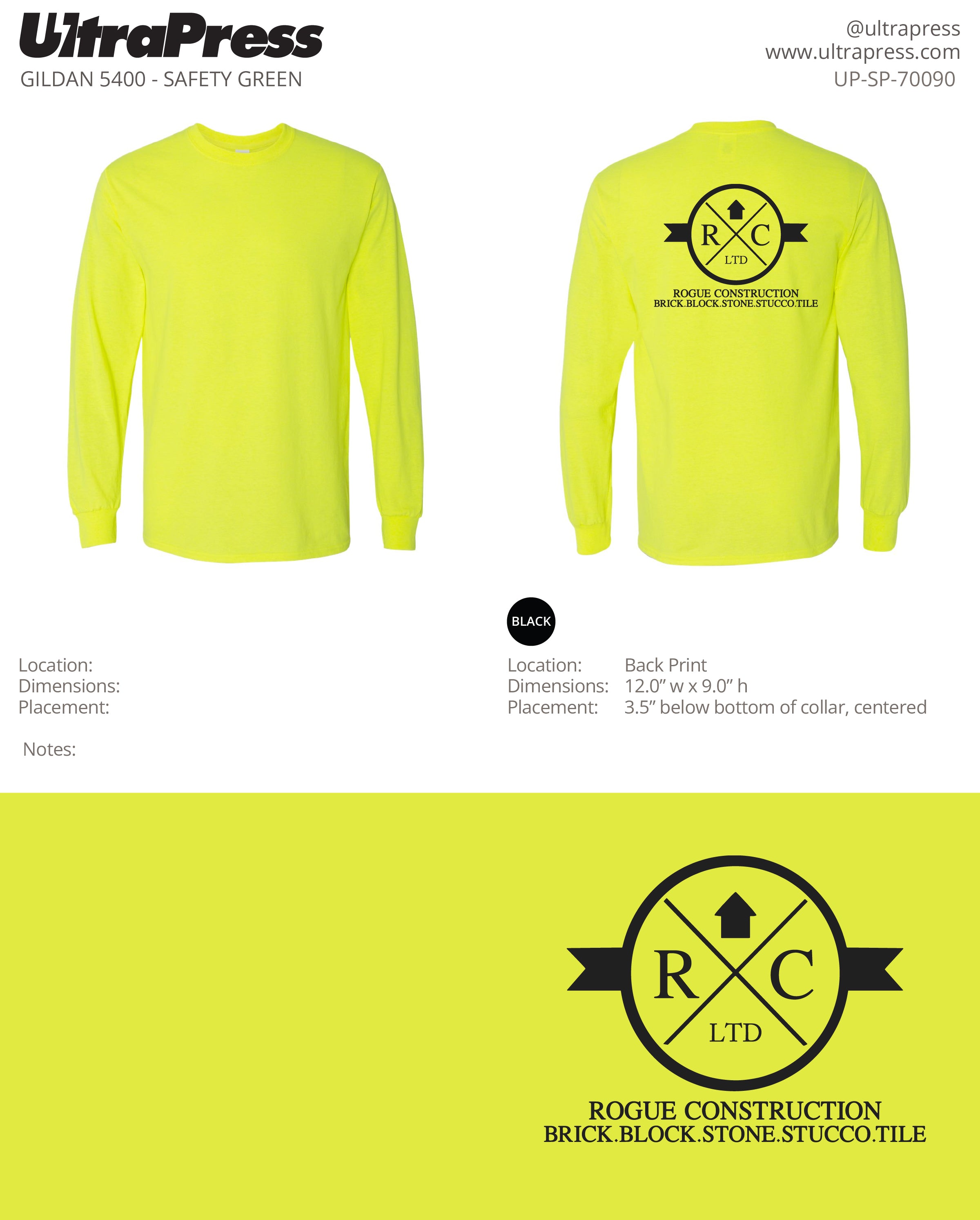 UP-SP-70090 Rogue Construction Long Sleeve - Brad Baxter 100-Pieces (Bulk)