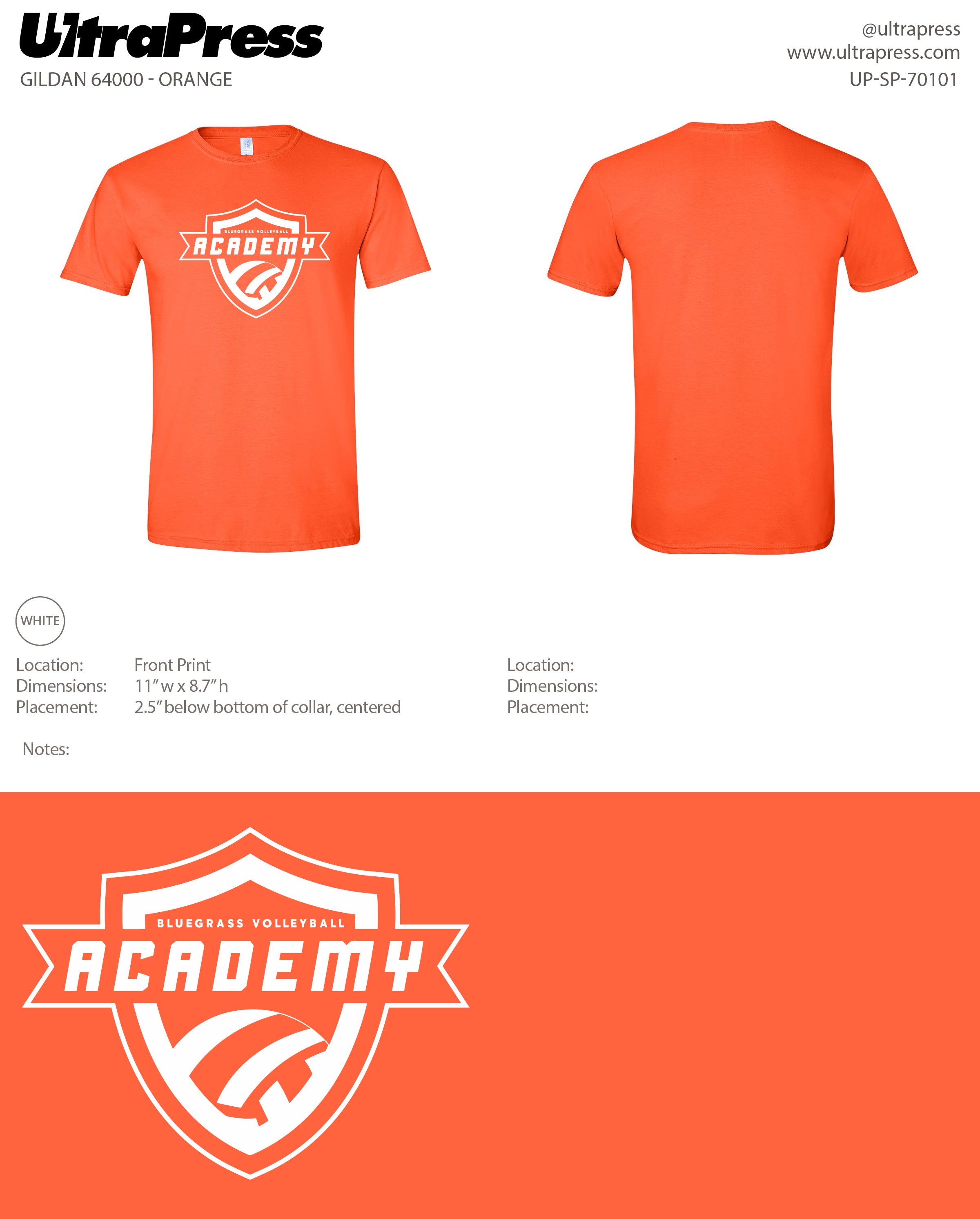 UP-SP-70101 Blue Grass Volleyball Academy - Kayla Moore Vanhoose 100 Pieces Package (Bulk)