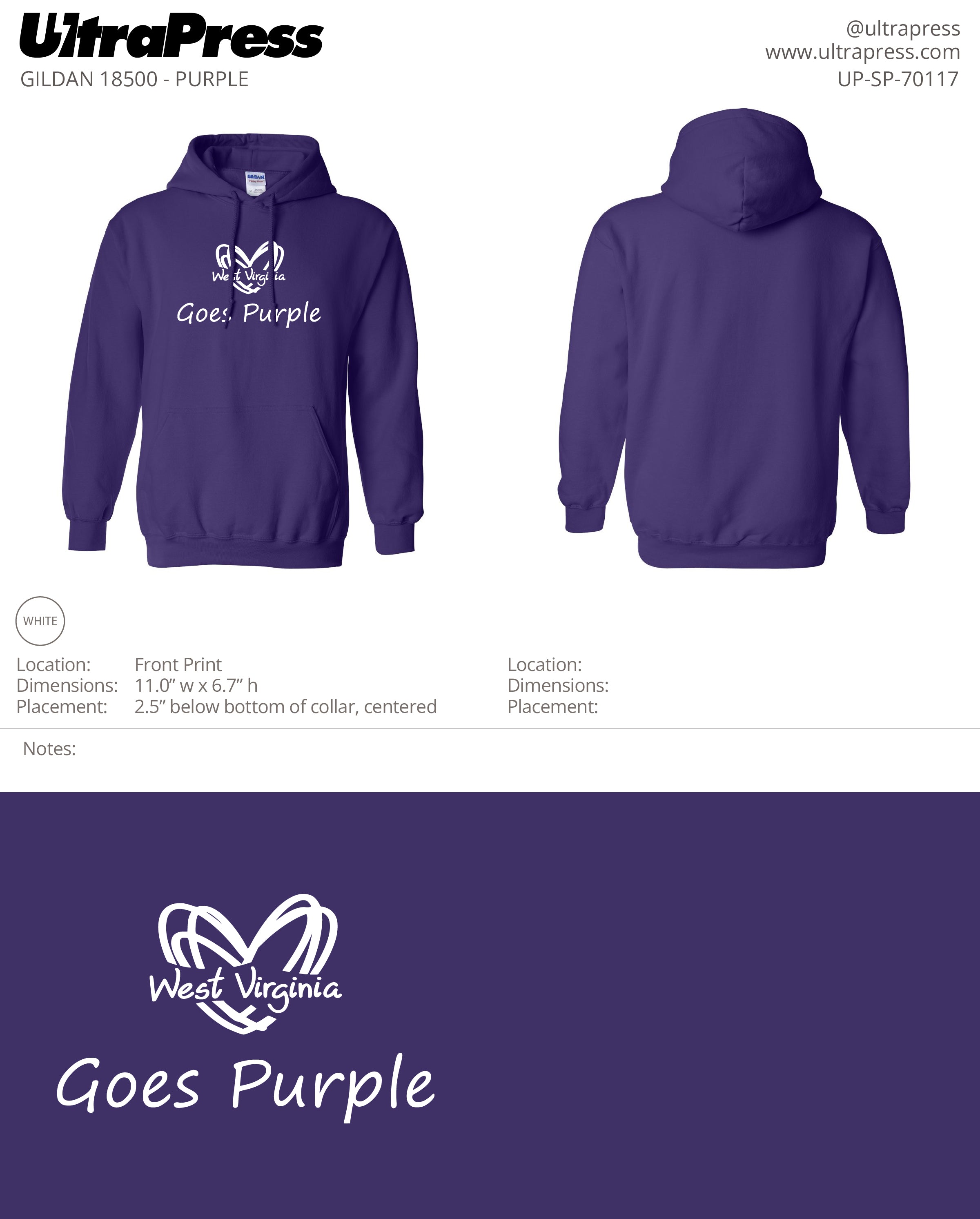 UP-SP-70117 Goes Purple - Tara Mayson 50-Pieces Package (Bulk)