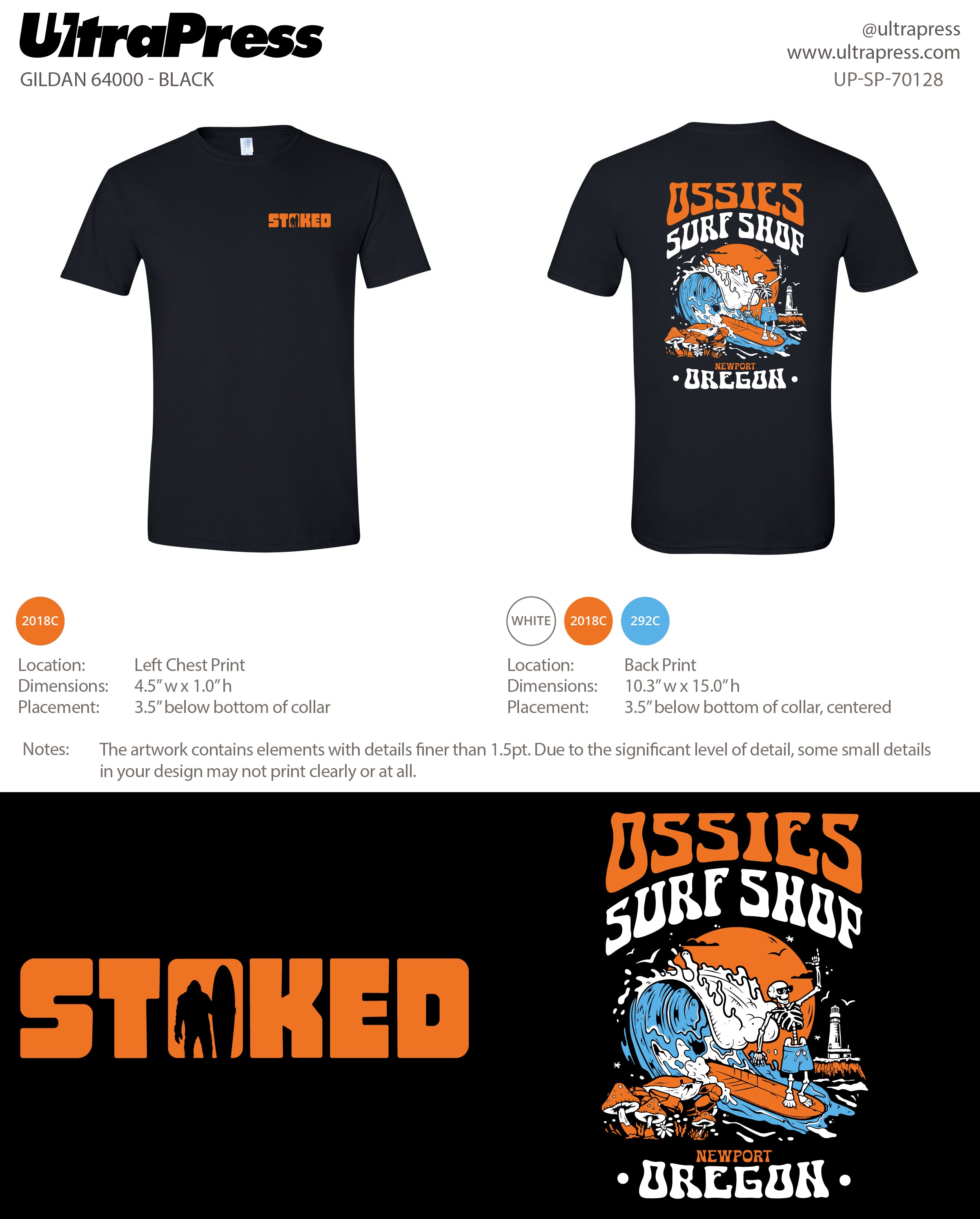 UP-SP-70128 Stoked Ossies Surf Shop - Daniel Hasselschwert 100 Min Qty (Bulk)