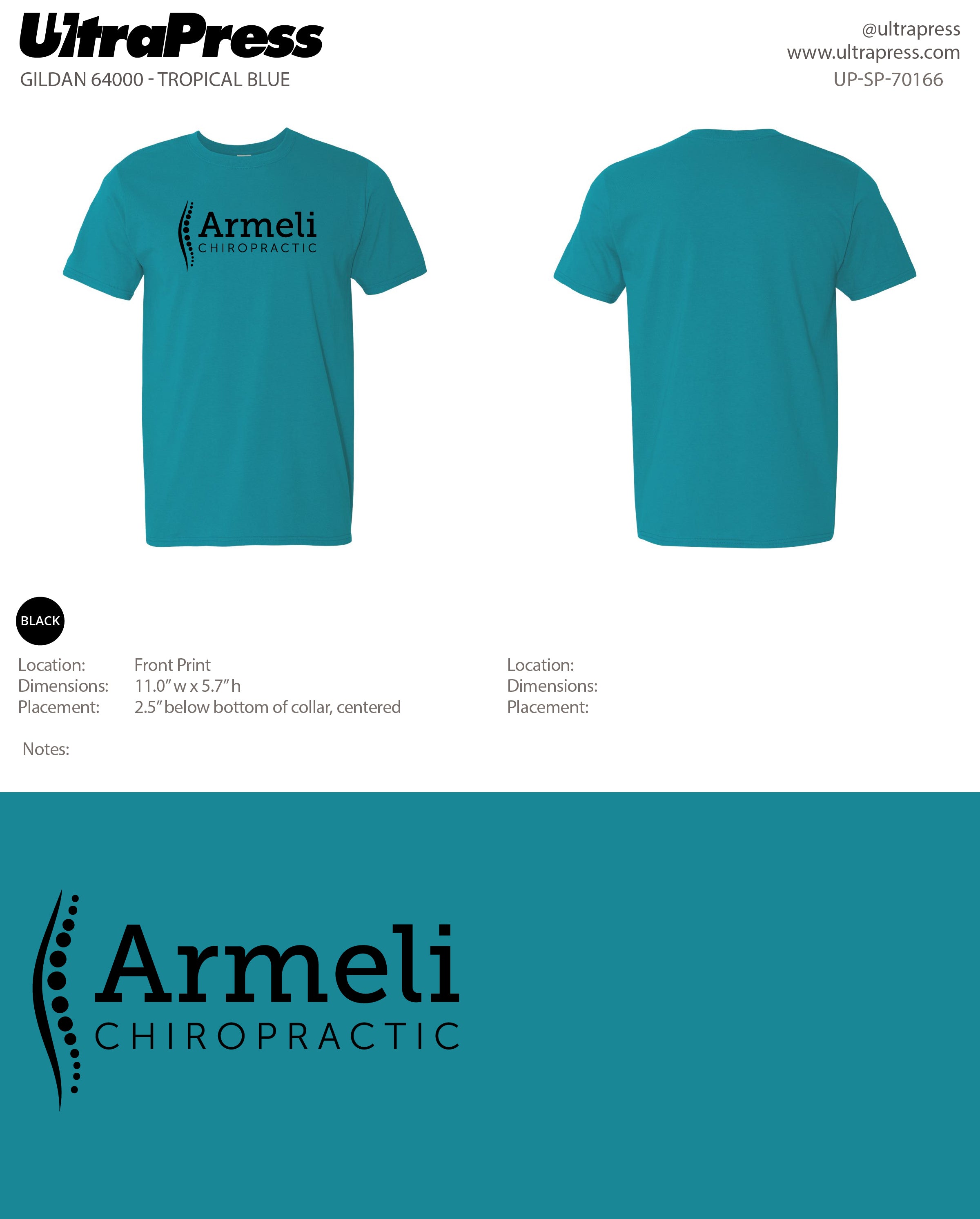 UP-SP-70166 Armeli Chiropractic - Sara Armeli 100 Min Qty (Bulk)
