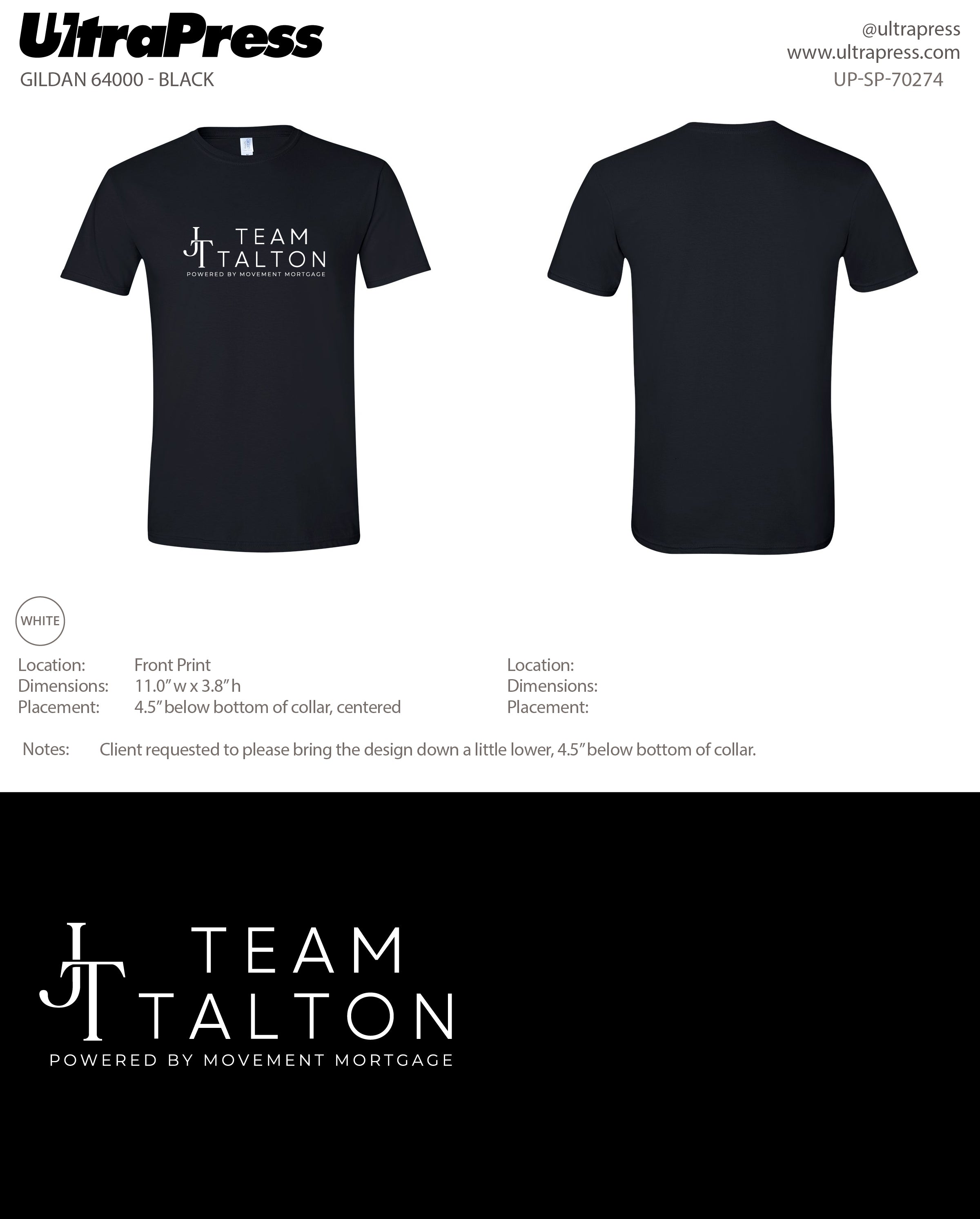 UP-SP-70274 Team Talton - Jessica Talton 100 Min Qty (Bulk)