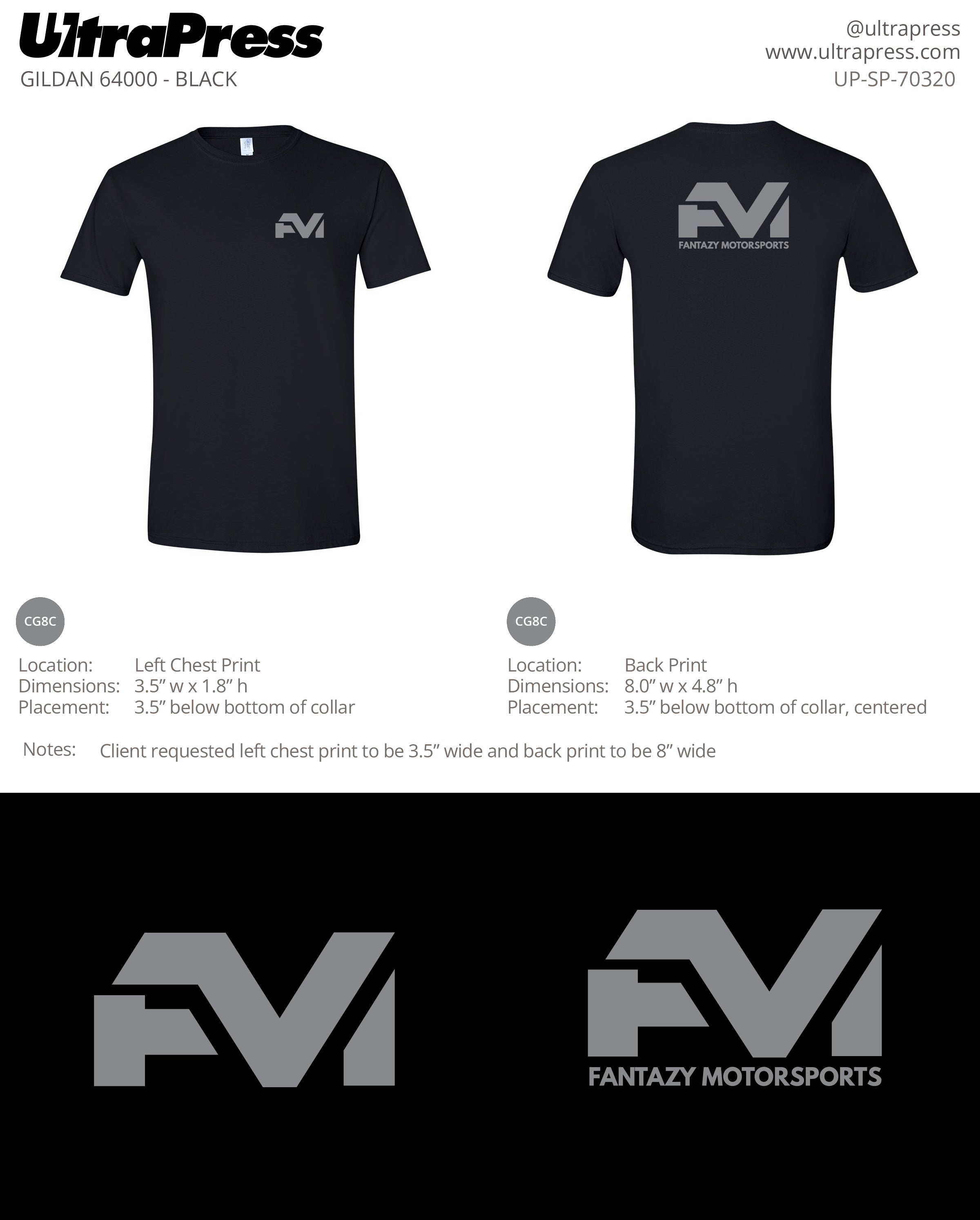 UP-SP-70320 Fantazy Motorsports - Carl Kennedy 100-Piece Package (Bulk)