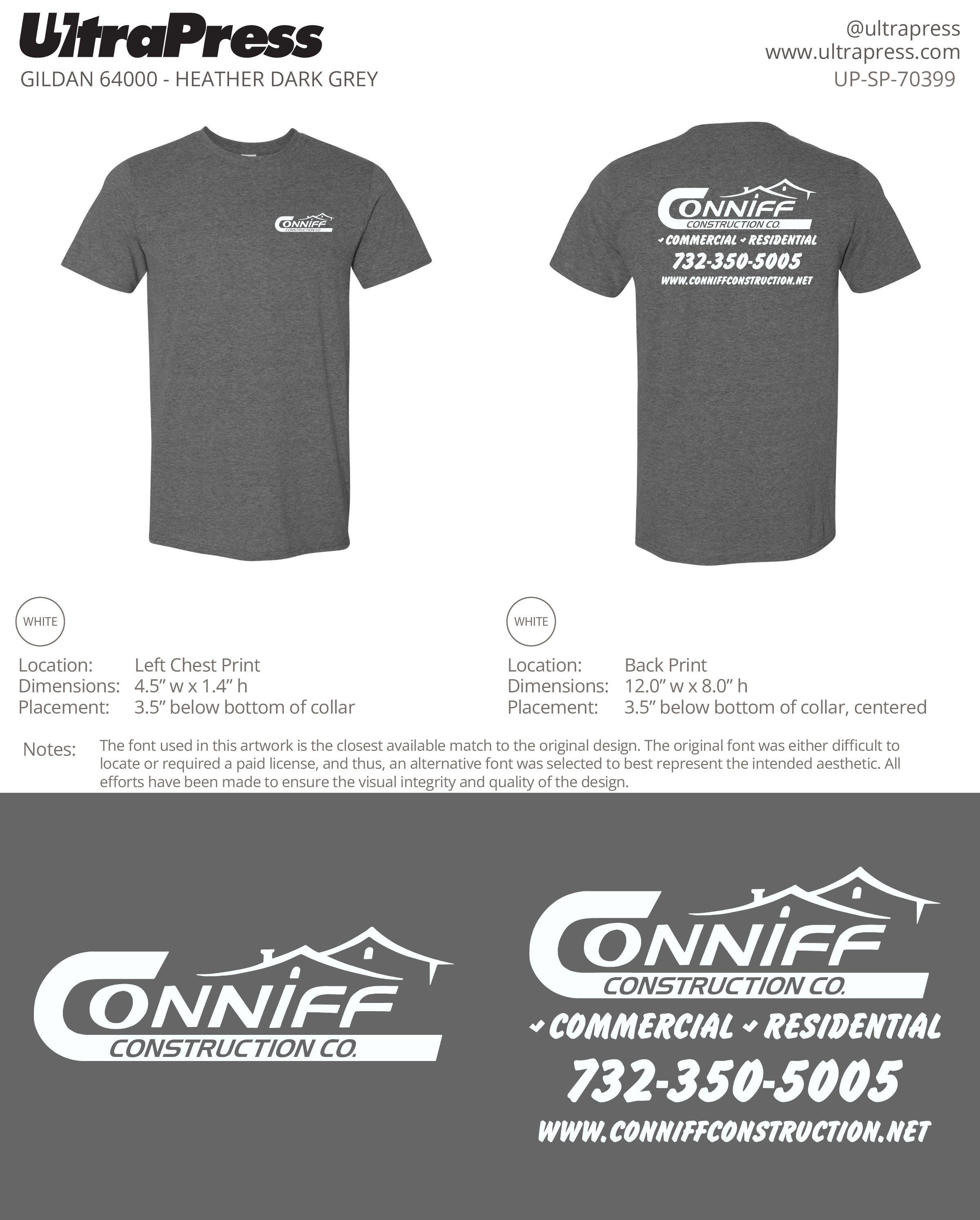 UP-SP-70399 Conniff Construction Co. - Sean Conniff 100 Pieces Package (Bulk)