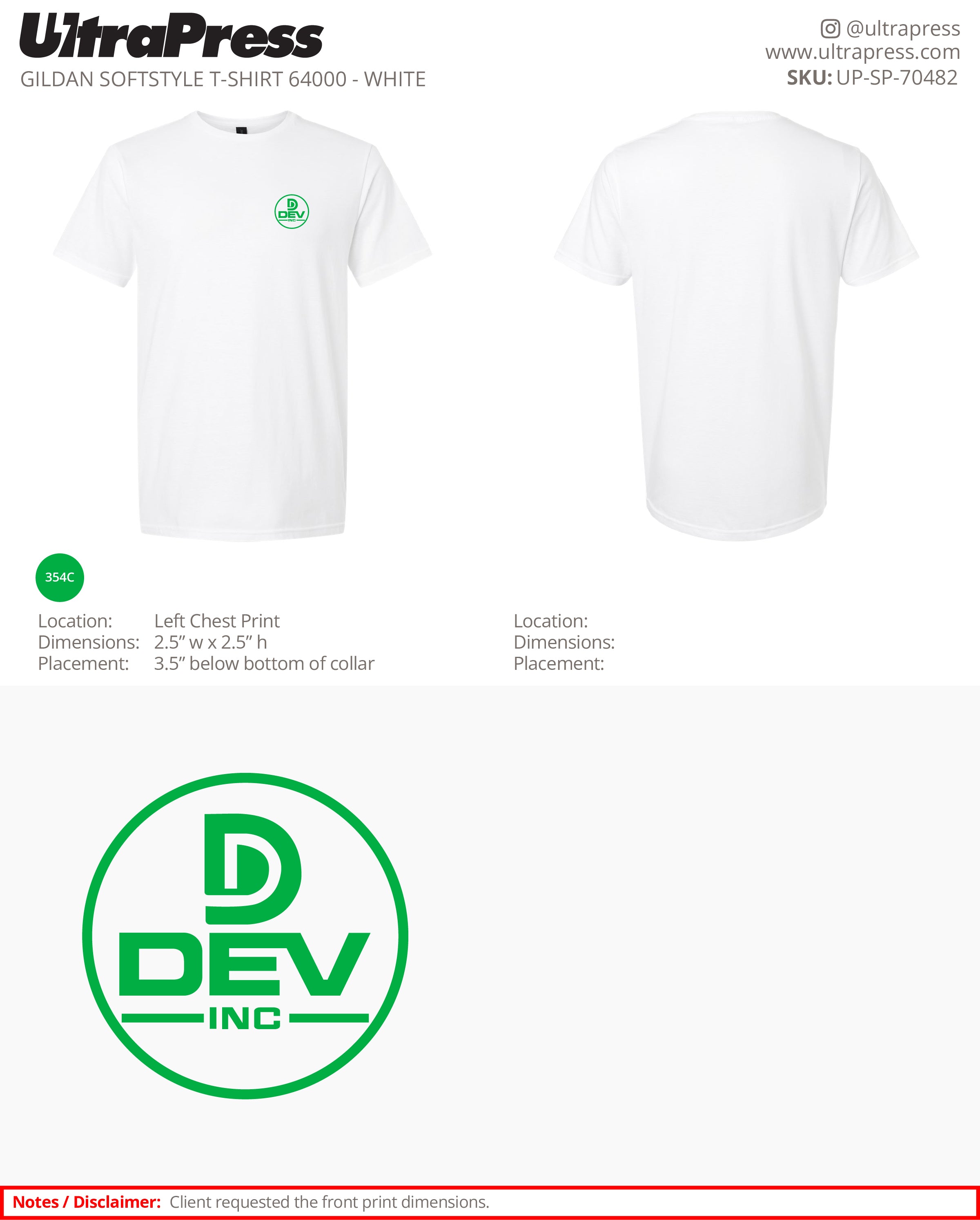 UP-SP-70482 Dev Inc. T-Shirts - Dev Anand 100 Min Qty (Bulk)