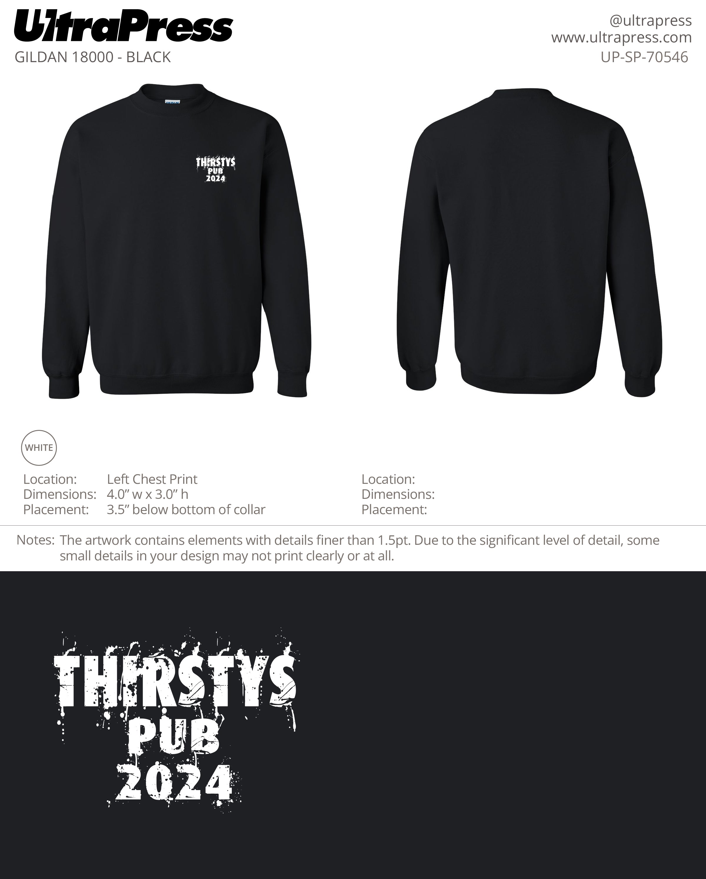 UP-SP-70546 Thirstys Pub 2024 Sweater - Tram Dang 50 Pieces Package (Bulk)