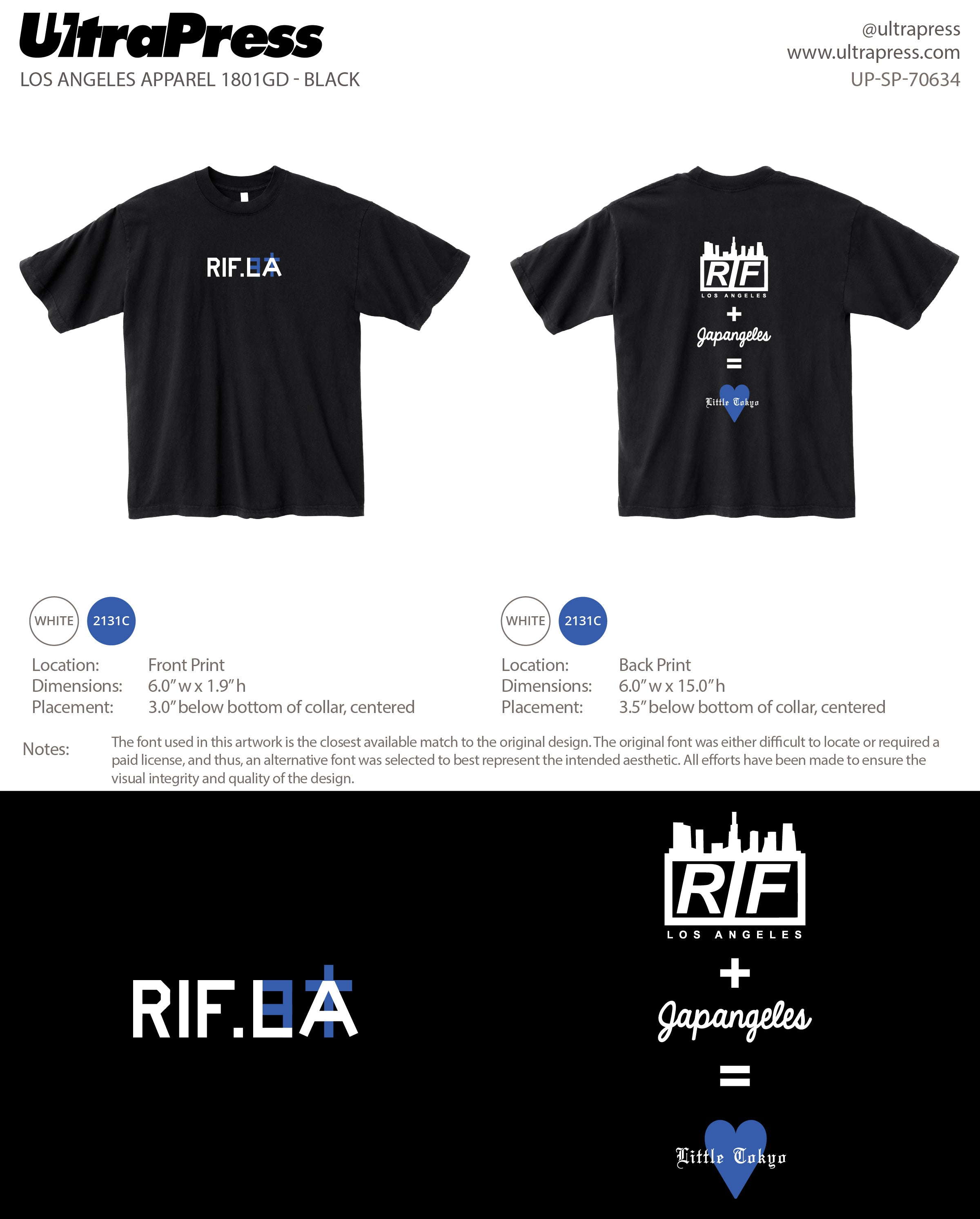 UP-SP-70634 RIF Japangeles Little Tokyo Tee 72 Min Qty (BULK - PRINT ONLY)