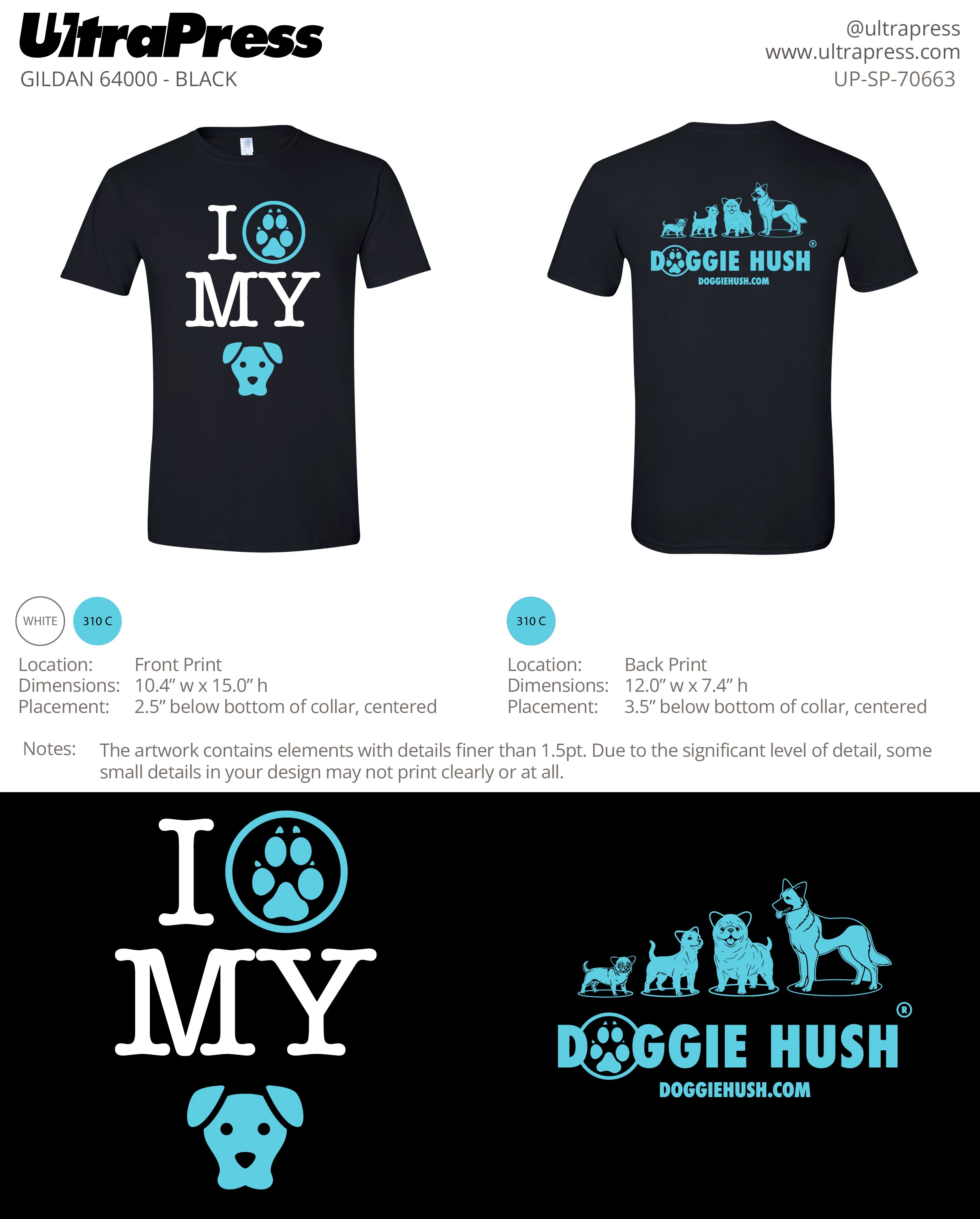 UP-SP-70663 Doggie Hush - Akin S. 50 Pieces Package (Bulk)