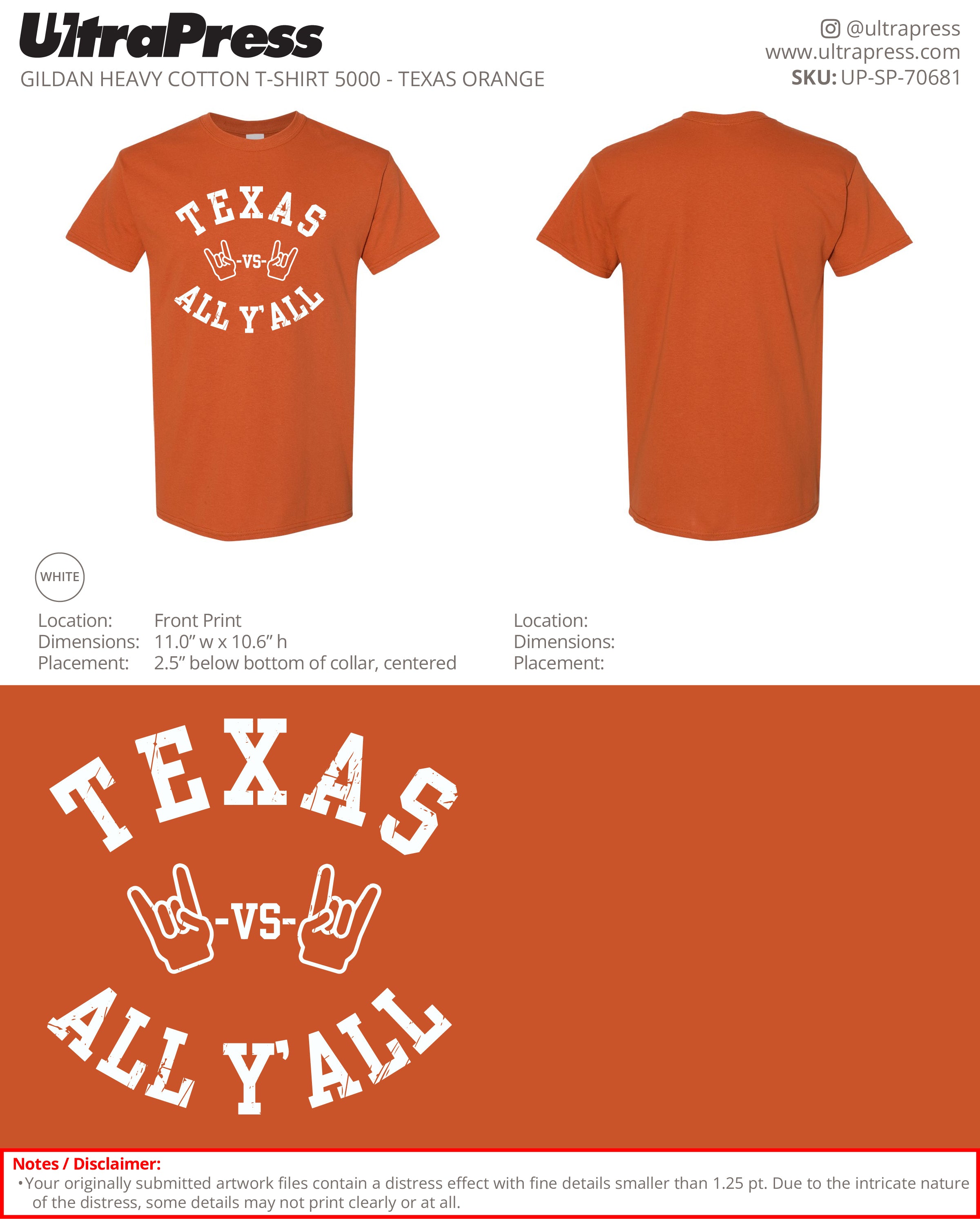 UP-SP-70681 Texas vs. All Y'all - Irene Carter (ADULT) 100 Min Qty (Bulk)