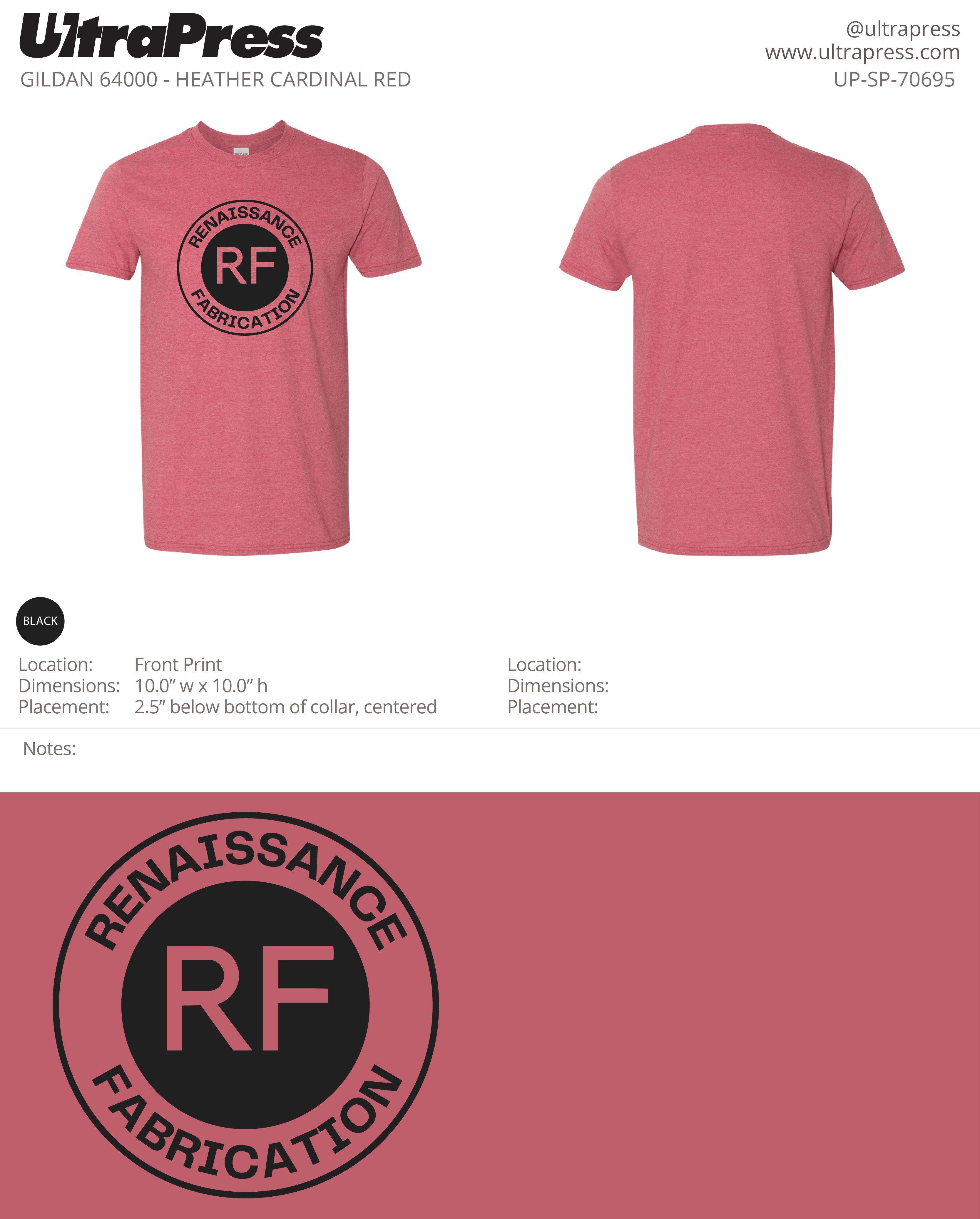 UP-SP-70695 Renaissance Fabrication Round Logo - Robyn Bates 100 Min Qty (Bulk)