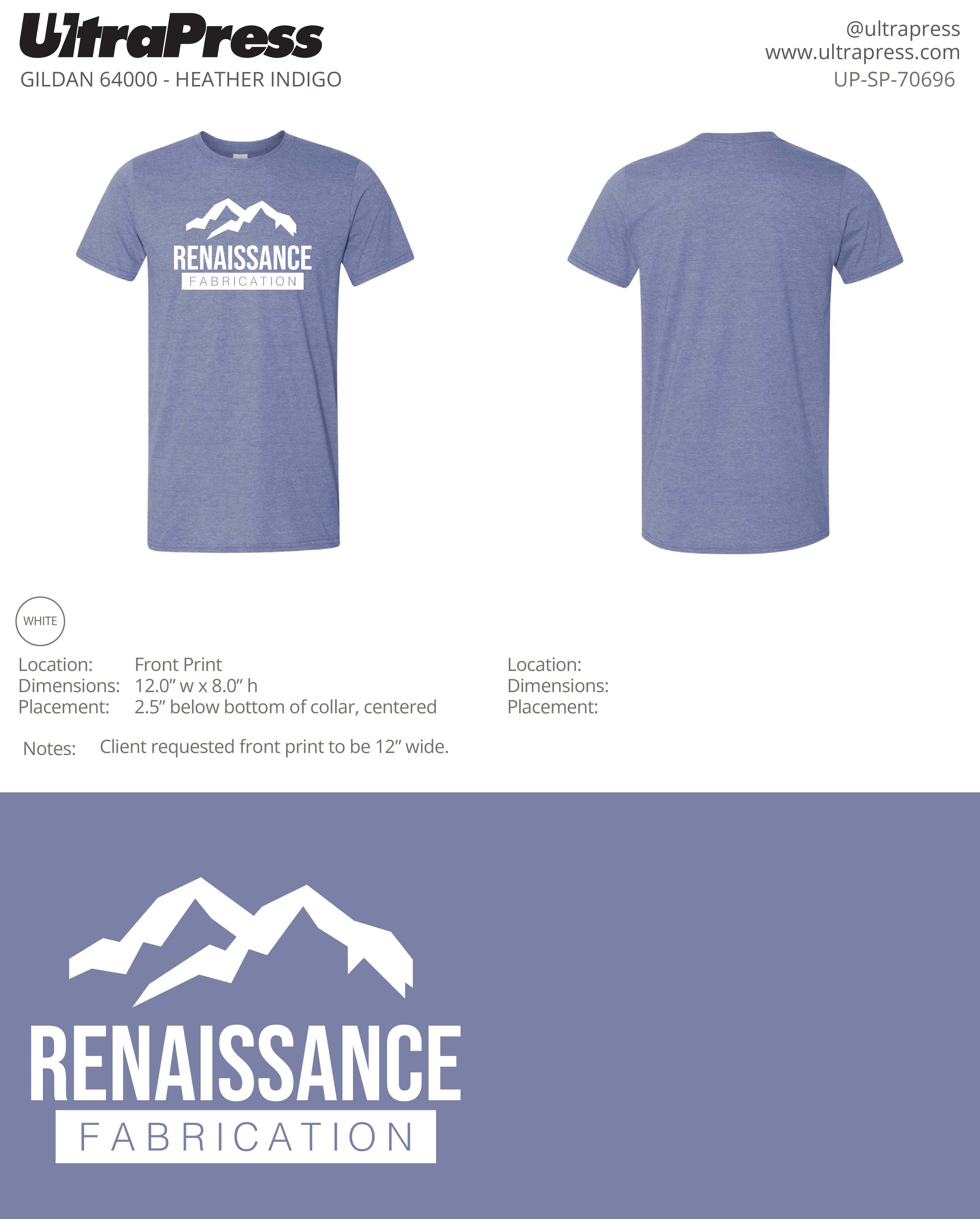 UP-SP-70696 Renaissance Fabrication Mtn Logo - Robyn Bates 100 Min Qty (Bulk)