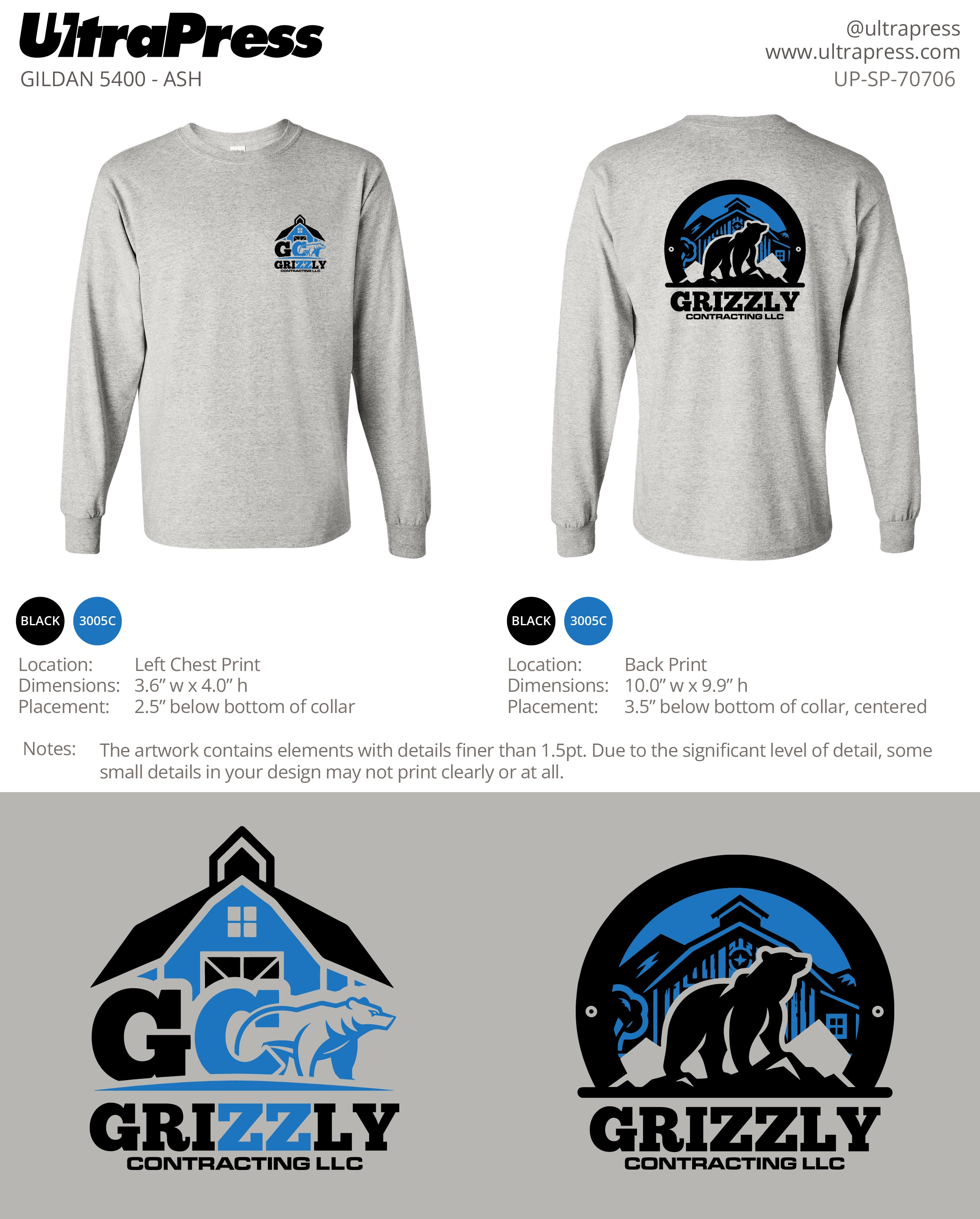 UP-SP-70706 Grizzly Contracting - Chad Johnson 24 Min Qty (Bulk)