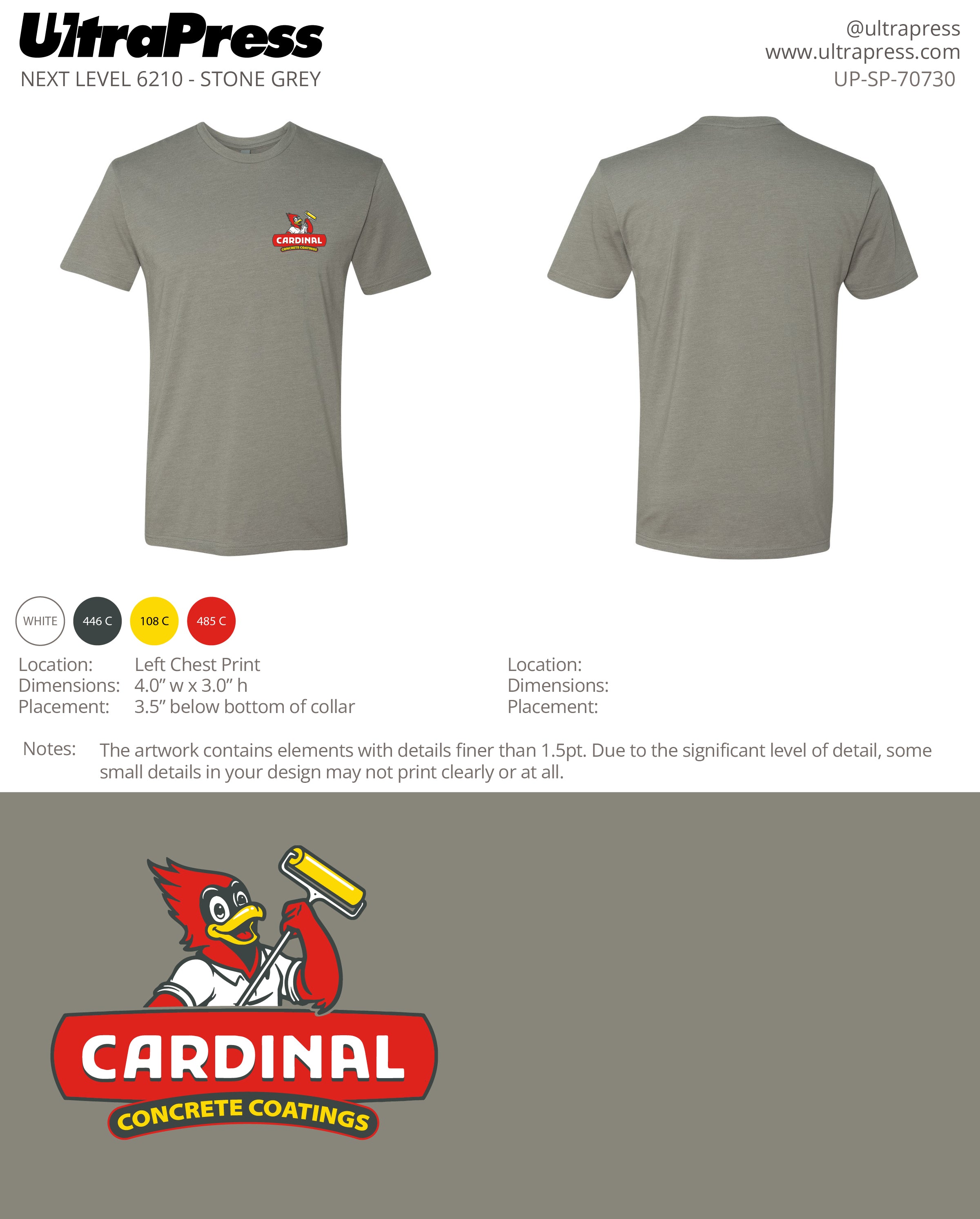 UP-SP-70730 Cardinal Concrete Coatings - Tonya Davis 24 Min Qty (Bulk)