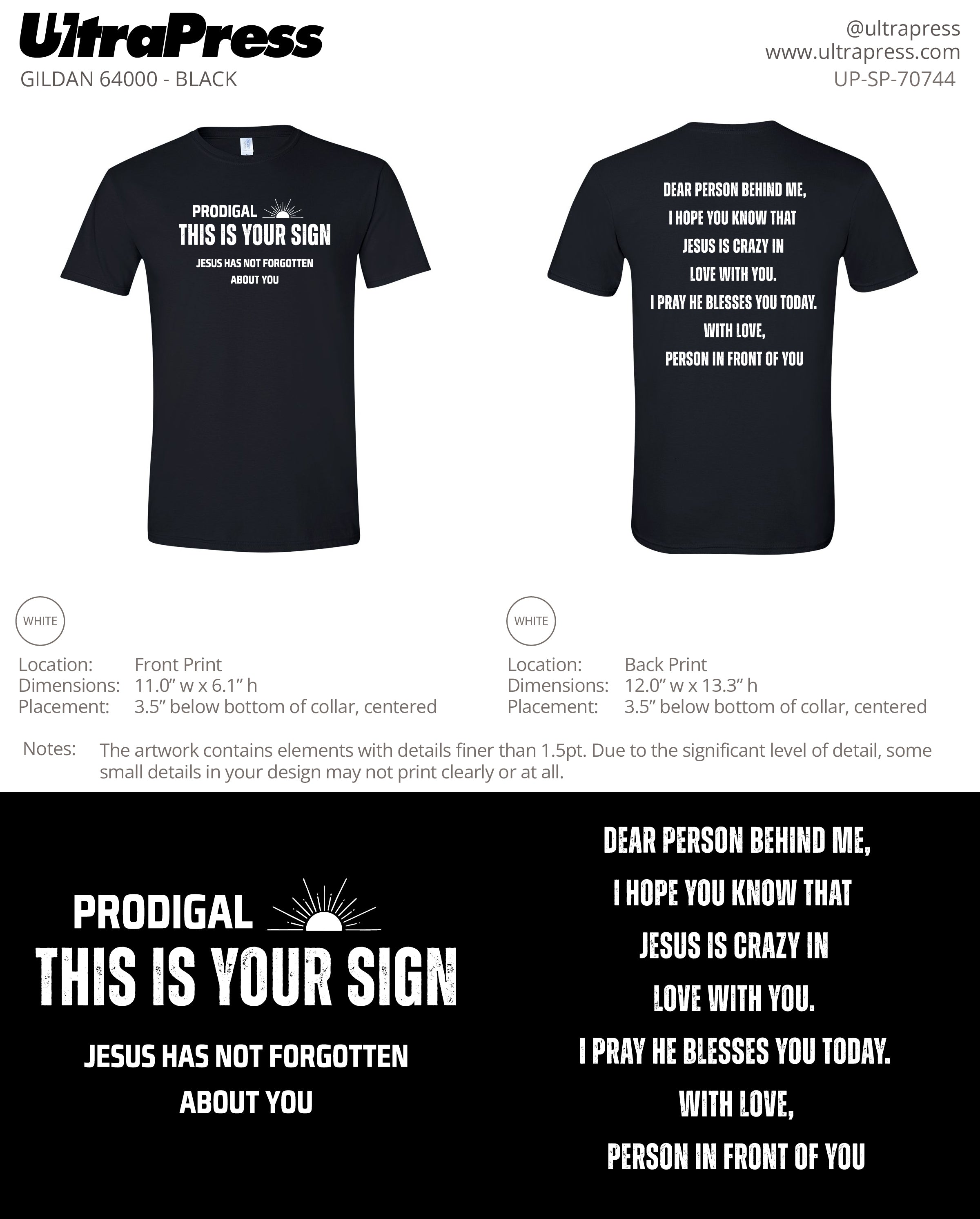 UP-SP-70744 Prodigal This Is Your Sign - Ben Williams 100 Min Qty (Bulk)