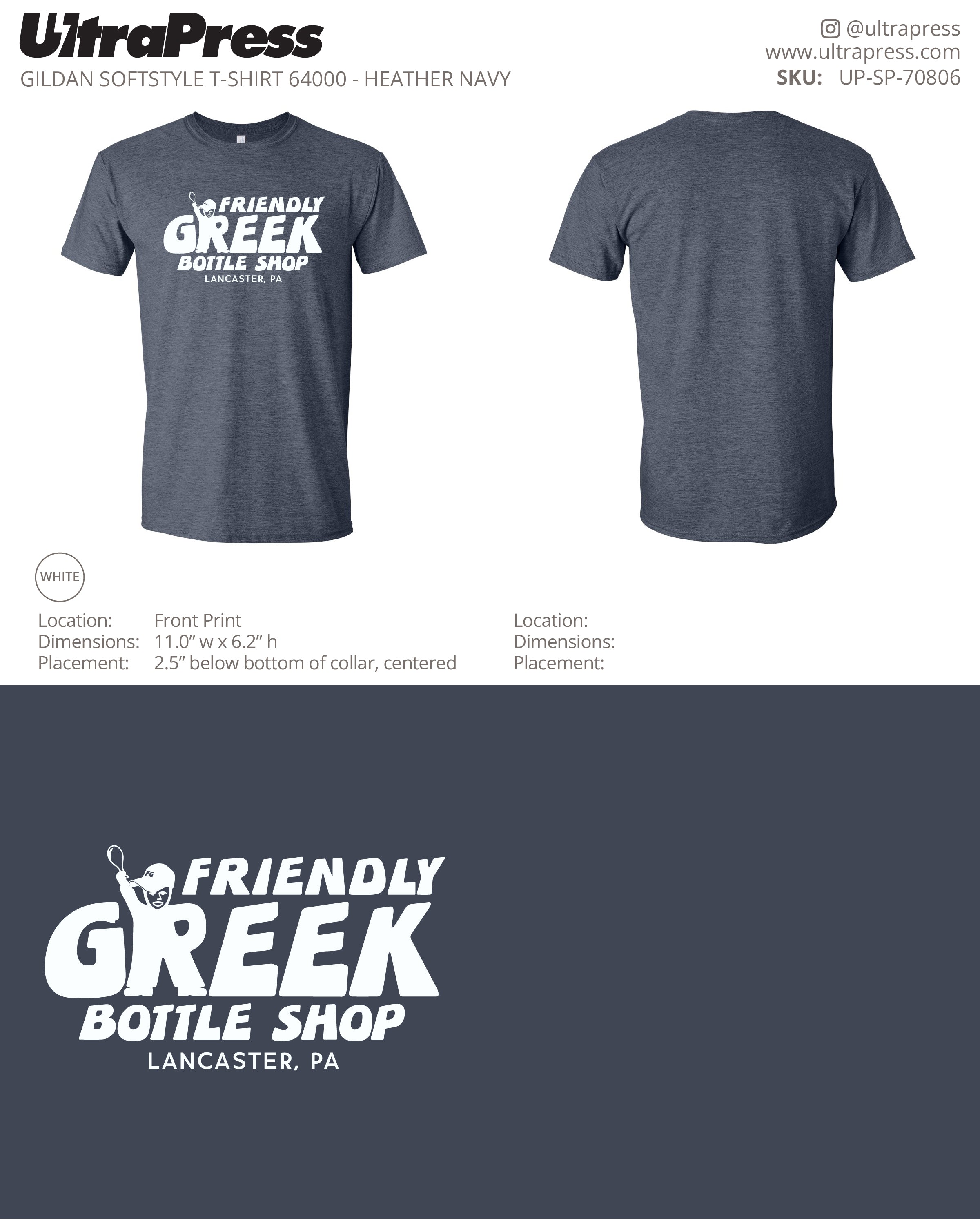 UP-SP-70806 Friendly Greek Bottle Shop - Teddy Keares 100 Min Qty (Bulk)