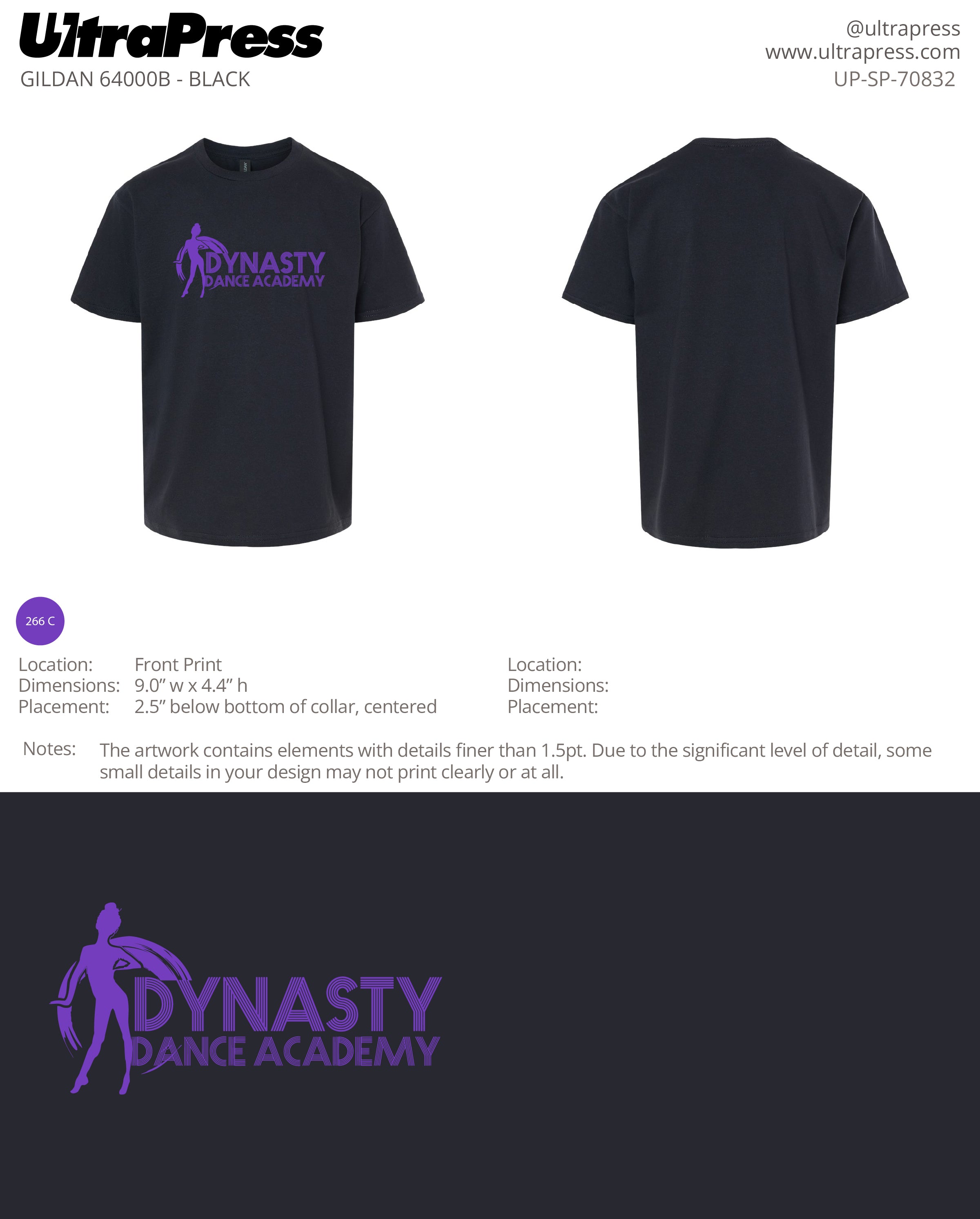 UP-SP-70832 Dynasty Dance Academy - Shadae Randolph 100 Min Qty (Bulk)