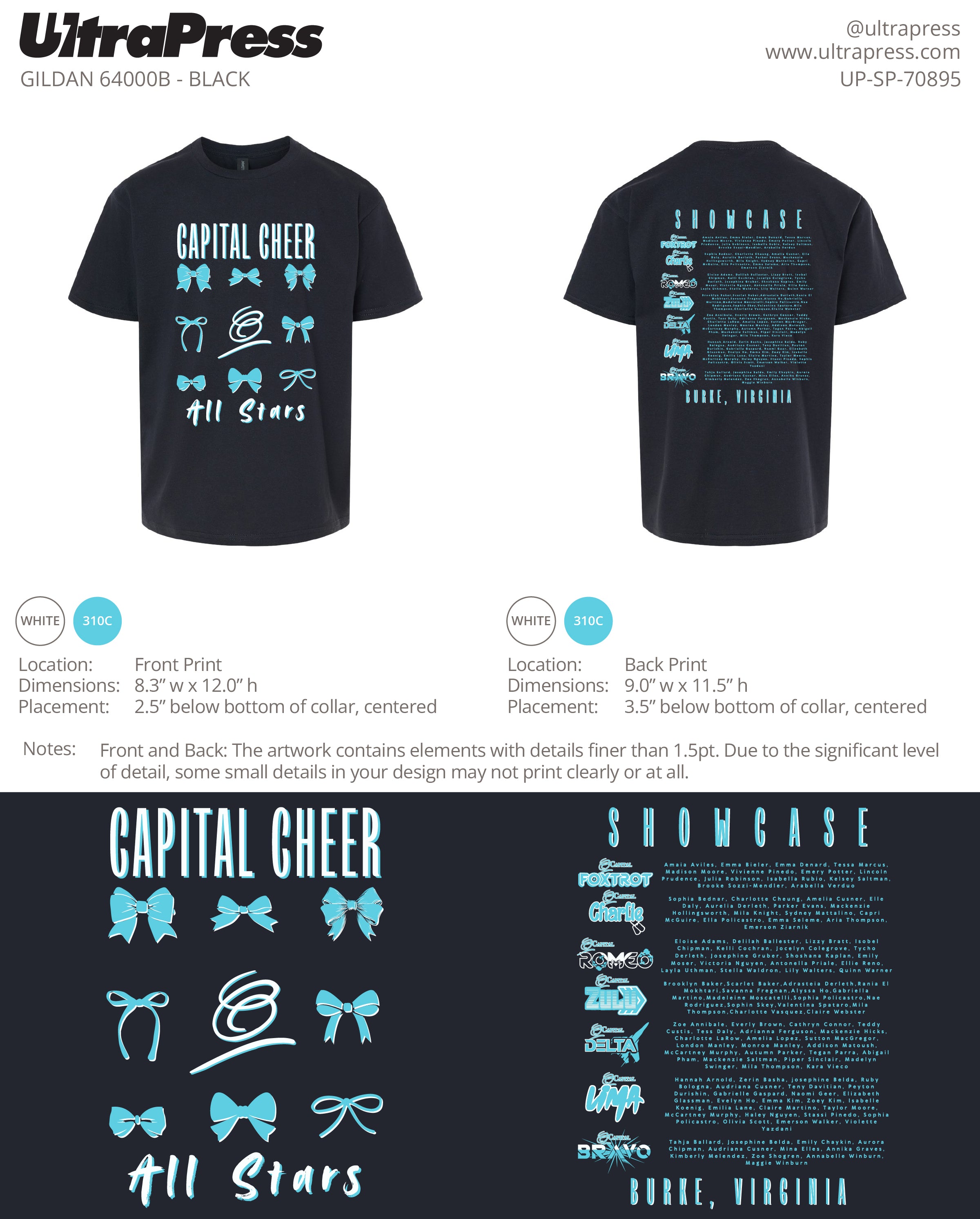 UP-SP-70895 Capital Cheer - Stacey Cate Bologna 100 Min Qty (Bulk)