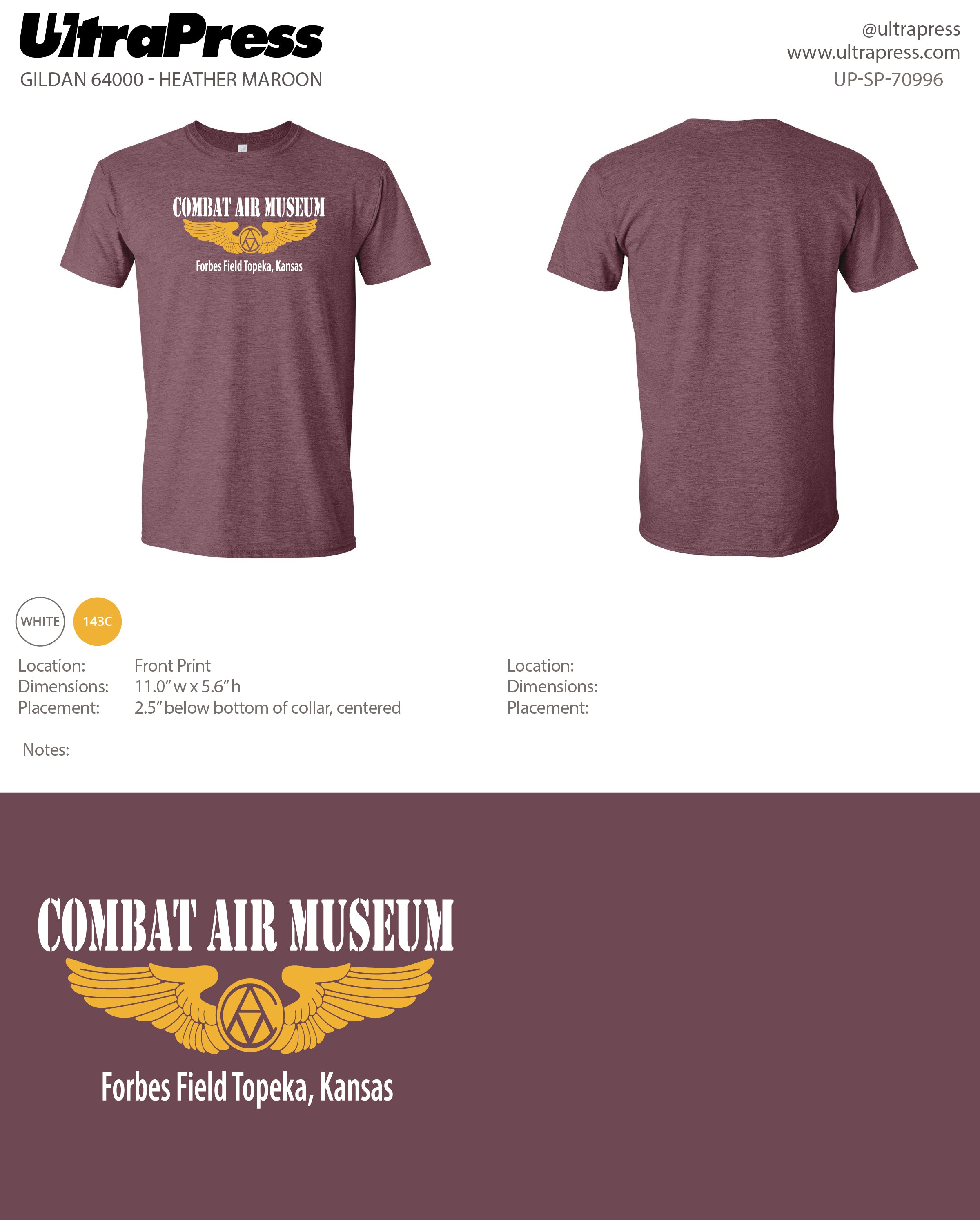 UP-SP-70996 Combat Air Museum Wing - Gene Howerter 100 Min Qty (Bulk)