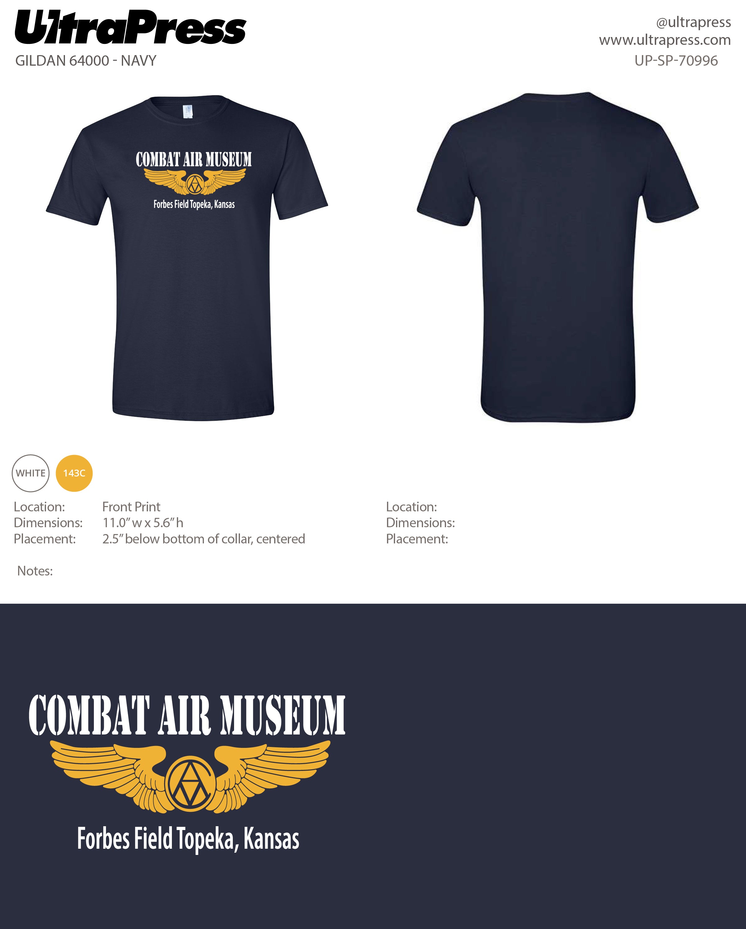 UP-SP-70996 Combat Air Museum Wing - Gene Howerter 100 Min Qty (Bulk)