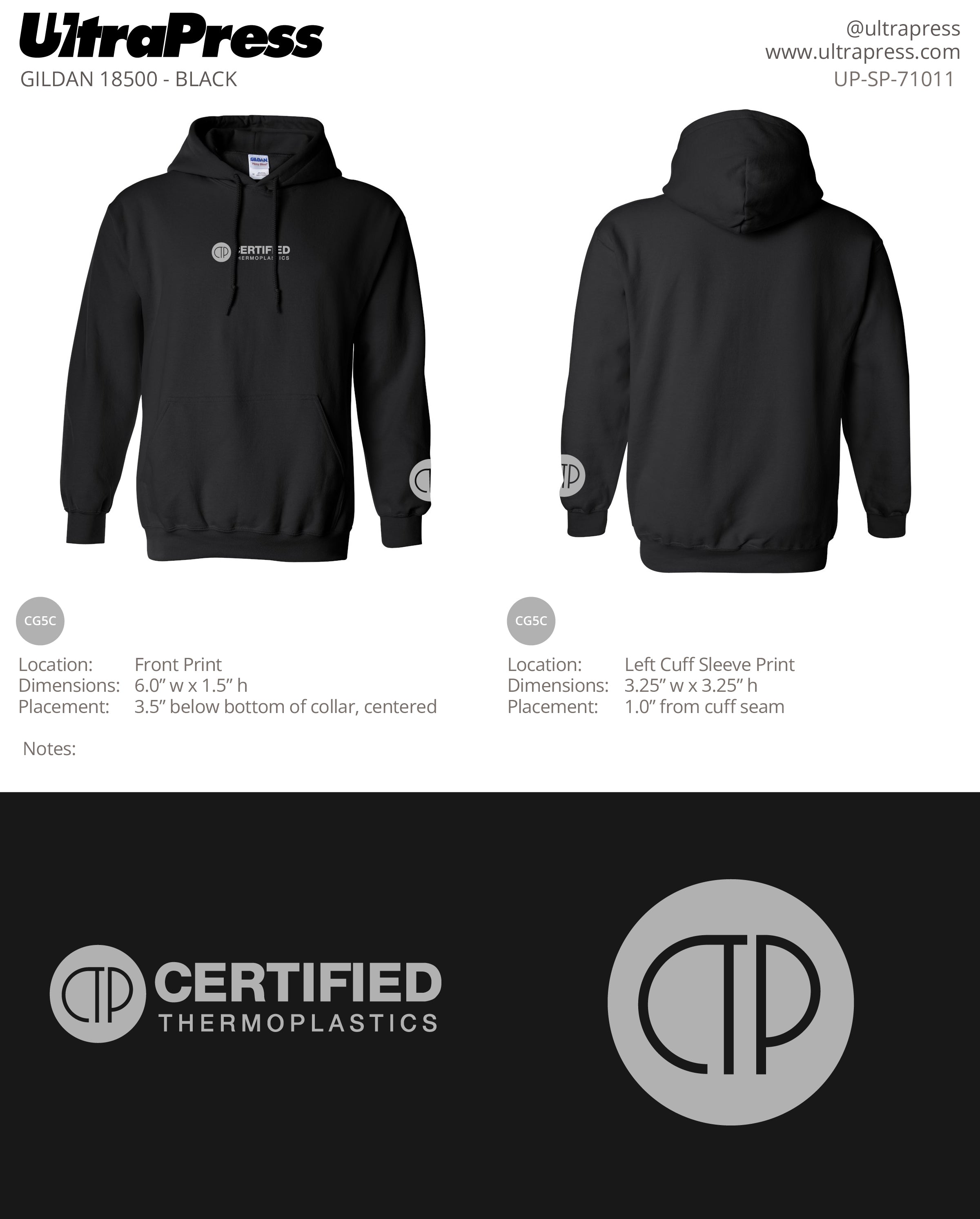 UP-SP-71011 Certified Thermoplastics Sleeve Print - Rebekah Schroth 24 Min Qty (Bulk)