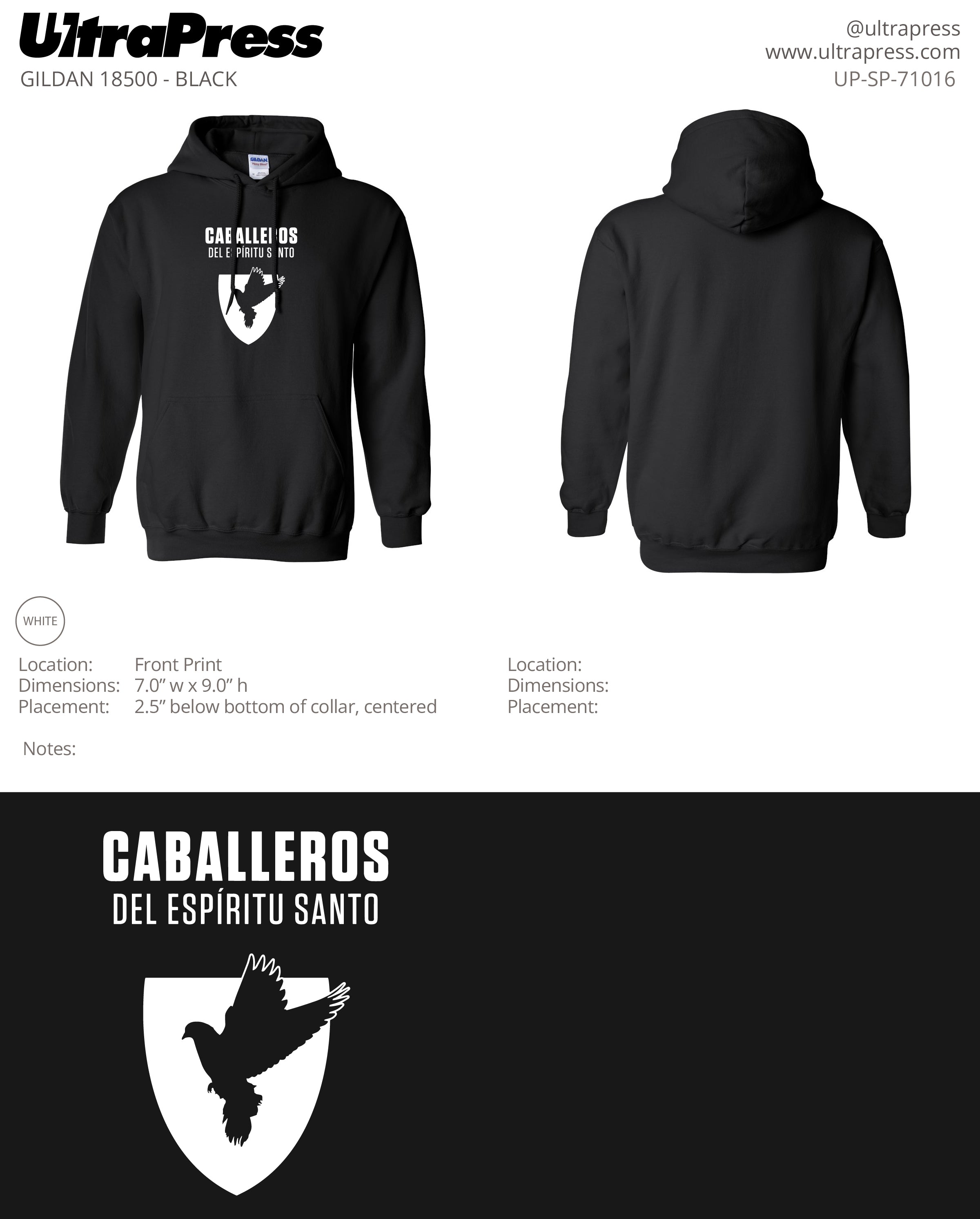 UP-SP-71016 Camiseta Caballeros Rojo - Cruz Matos 50 Min Qty (Bulk)