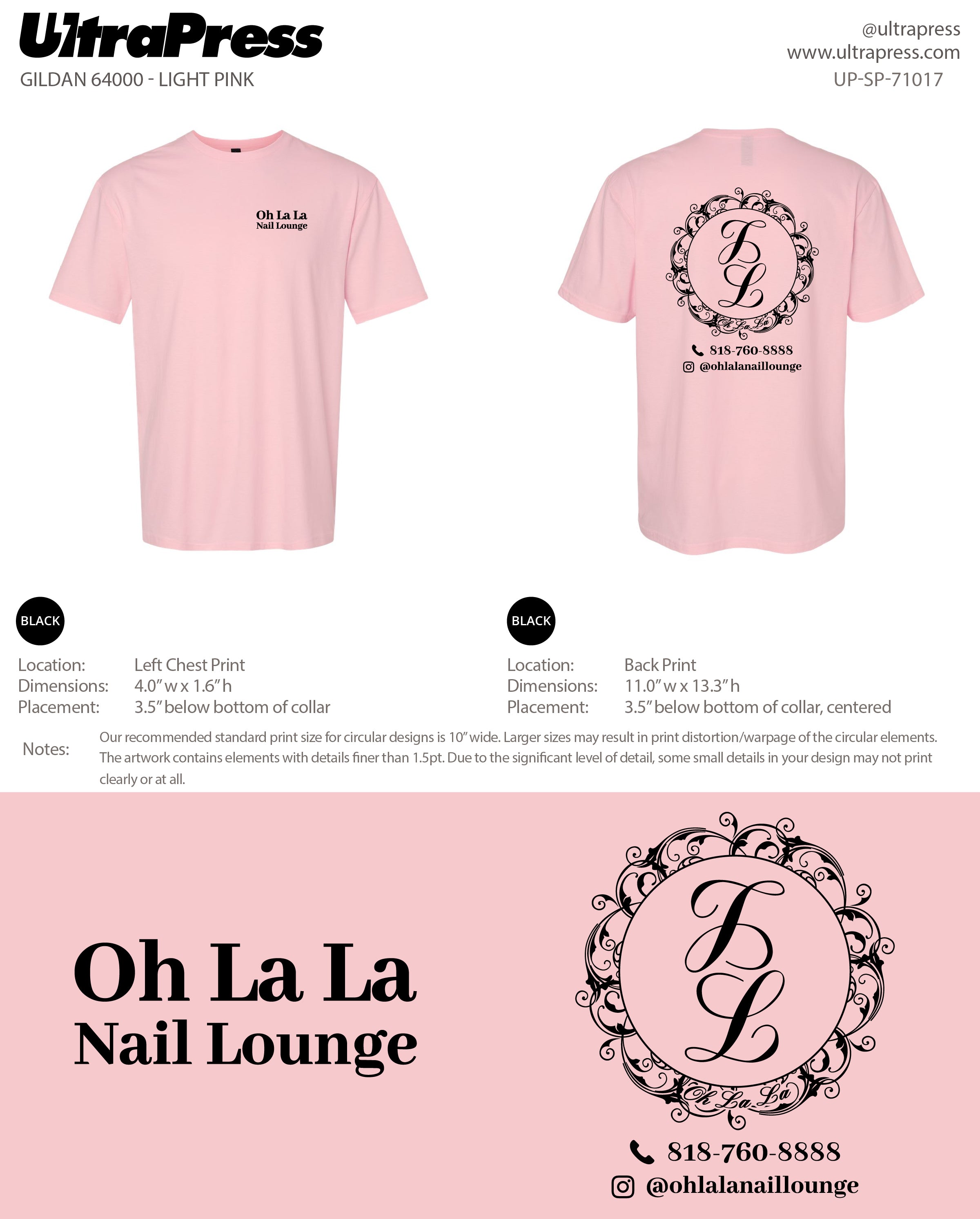 UP-SP-71017 Oh La La Nail Lounge - Armond Khosrovyan 100 Pieces Package (Bulk)