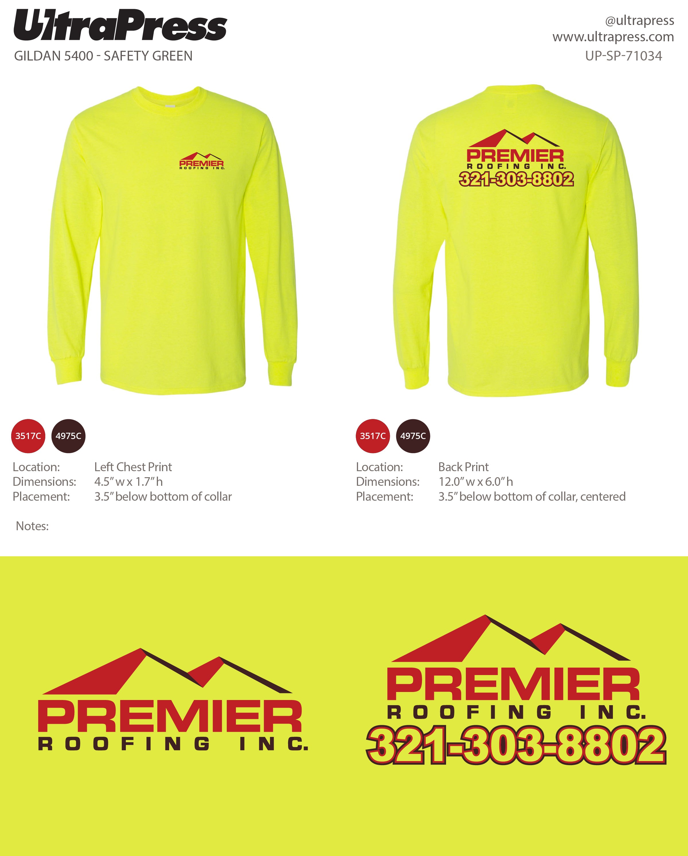 UP-SP-71034 Premier Roofing Inc. - Craig Anderson 72 Min Qty (Bulk)