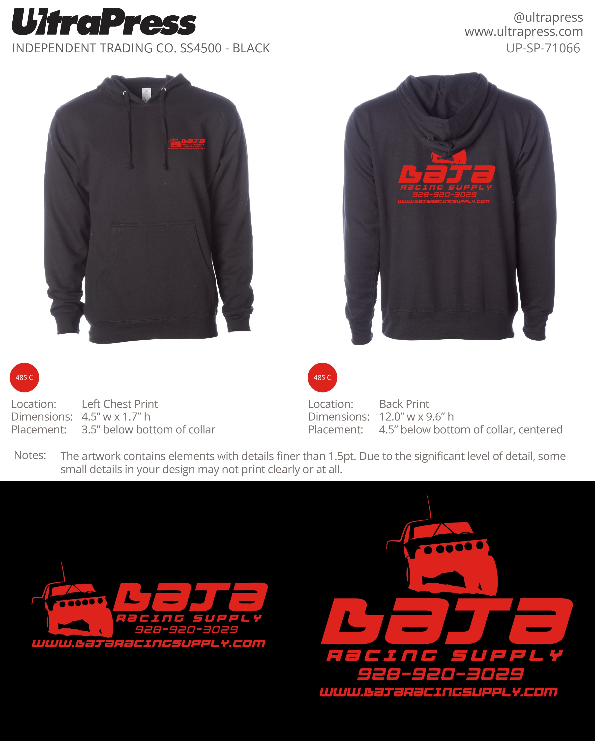 UP-SP-71066 Baja Racing Supply (ADULT) - Mike Lutz 24 Min Qty (Bulk)