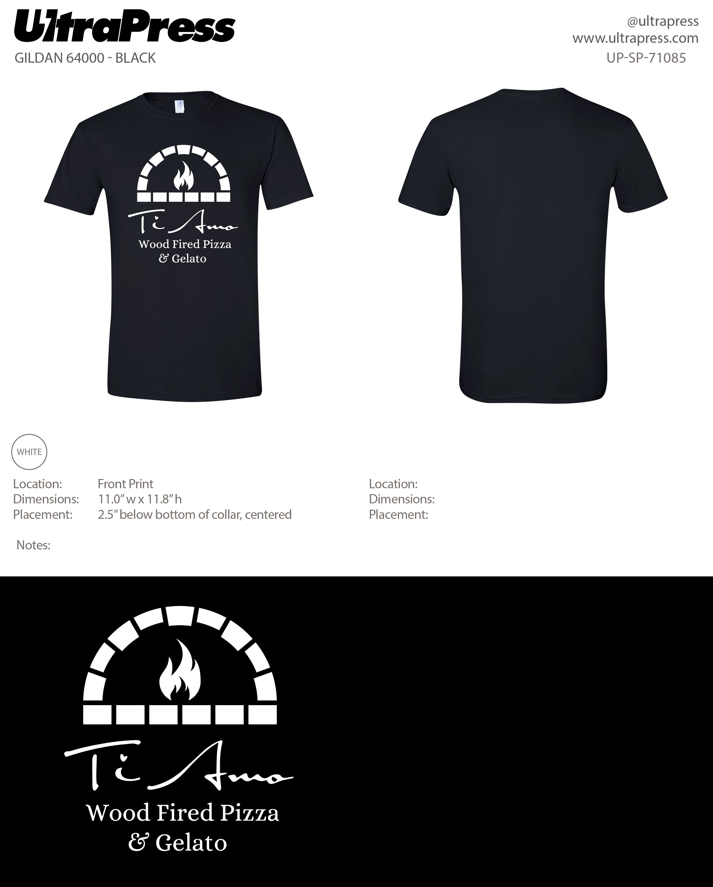 UP-SP-71085 Ti Amo Pizza - Arjan Singh 100 Min Qty (Bulk)