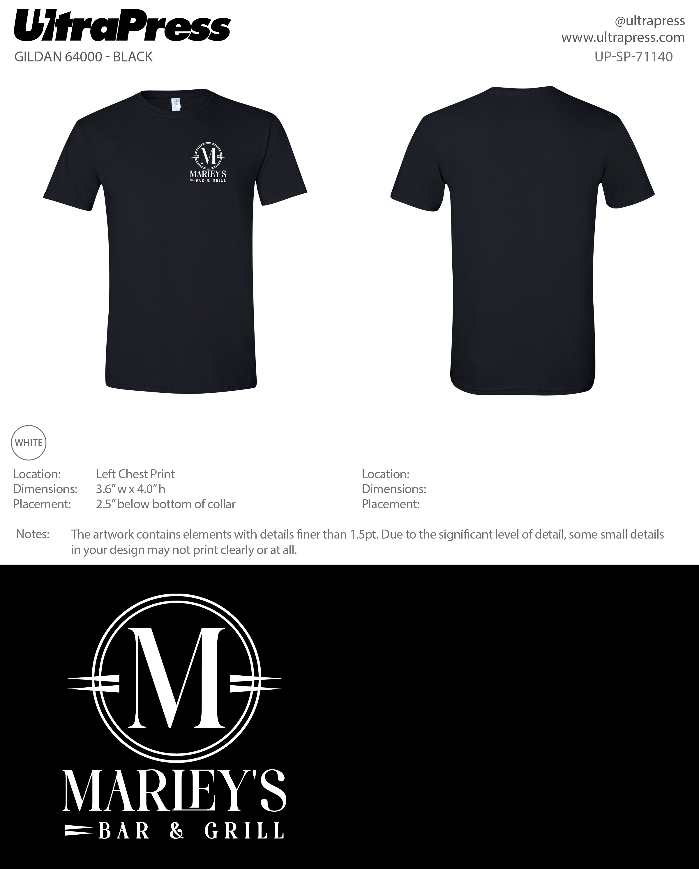 UP-SP-71140 Mariey's Bar & Grill - Davonne Austin 100 Pieces Package (Bulk)