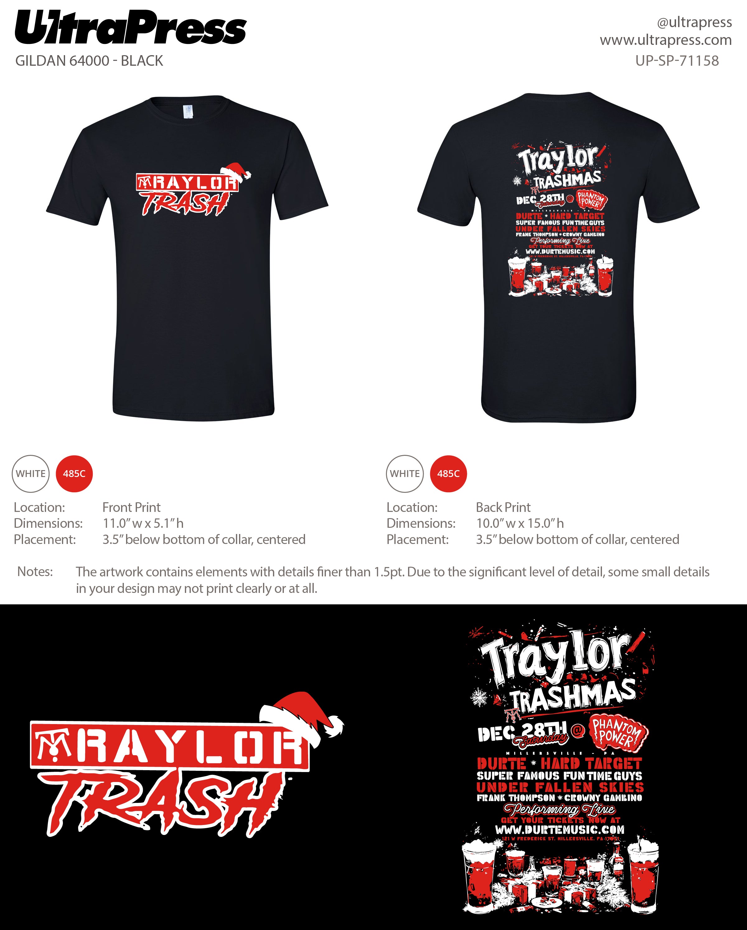 UP-SP-71158 Traylor Trashmas - James Elliot 100 Min Qty (Bulk)