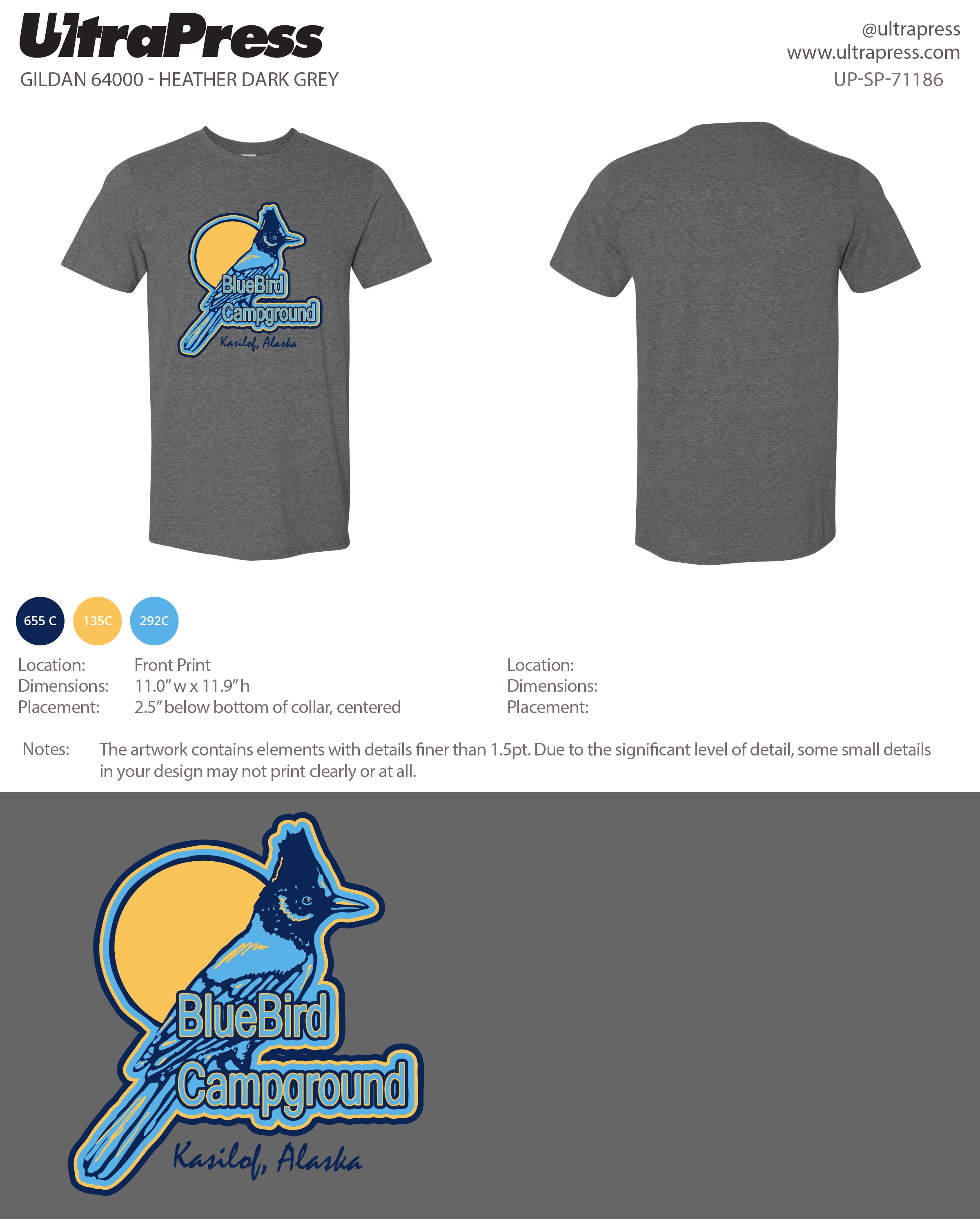 UP-SP-71186 Bluebird Campground - Joseph Kruse 100 Pieces Package (Bulk)