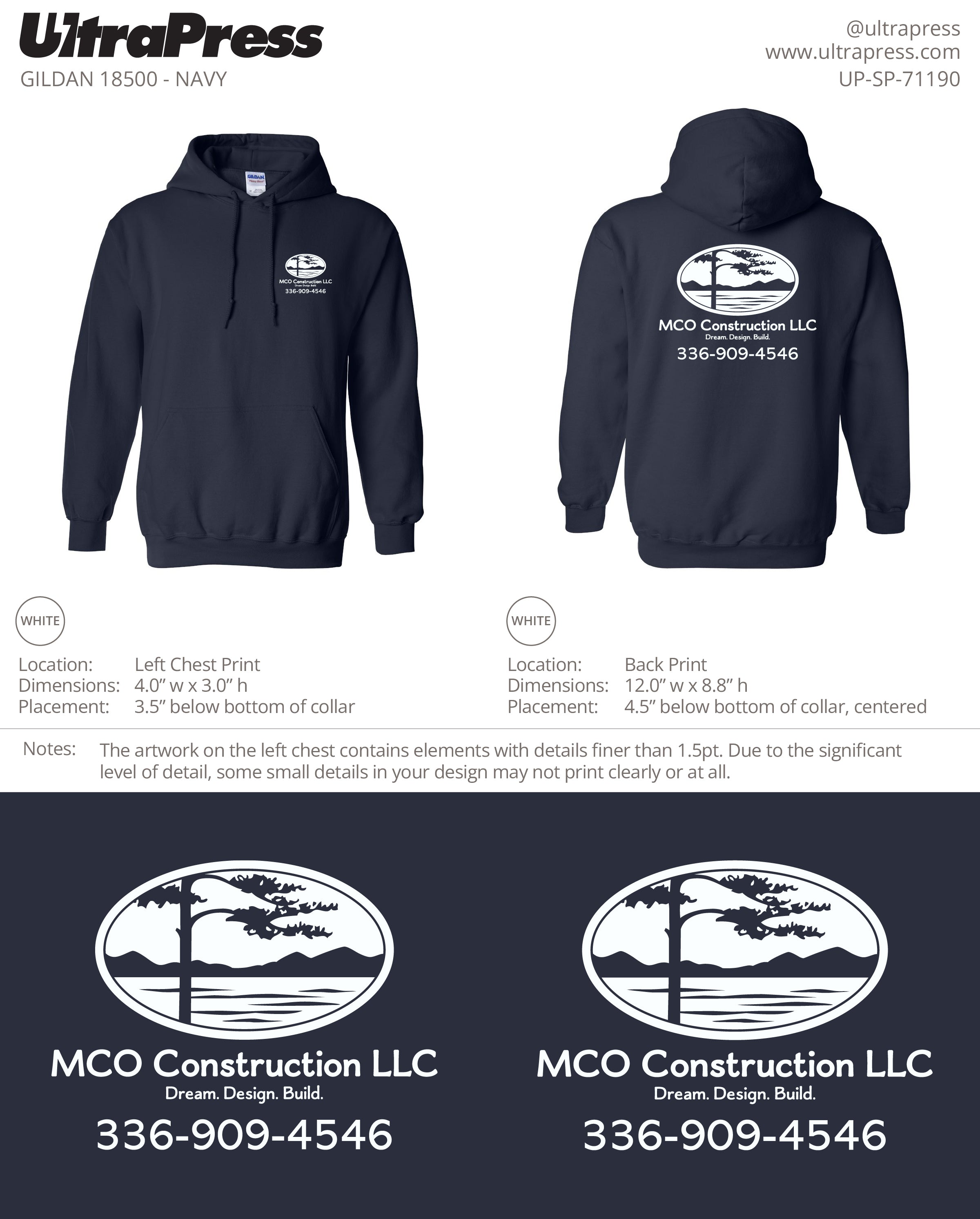 UP-SP-71190 MCO Construction LLC - Cody Omara 24 Min Qty (Bulk)