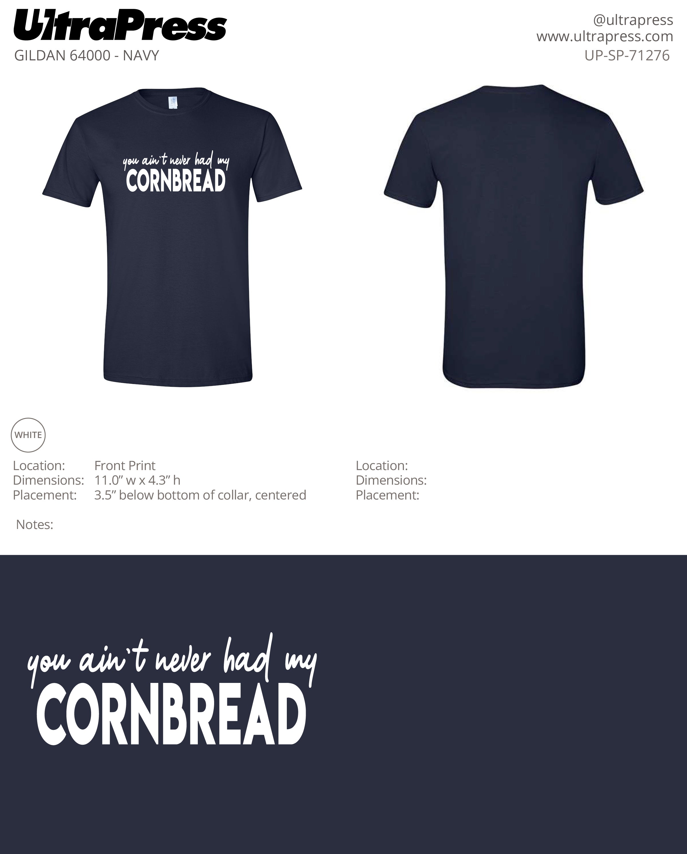 UP-SP-71276 You Ain't Never Had My Cornbread - Nathaniel Shoshan 100 Pieces Package (Bulk)