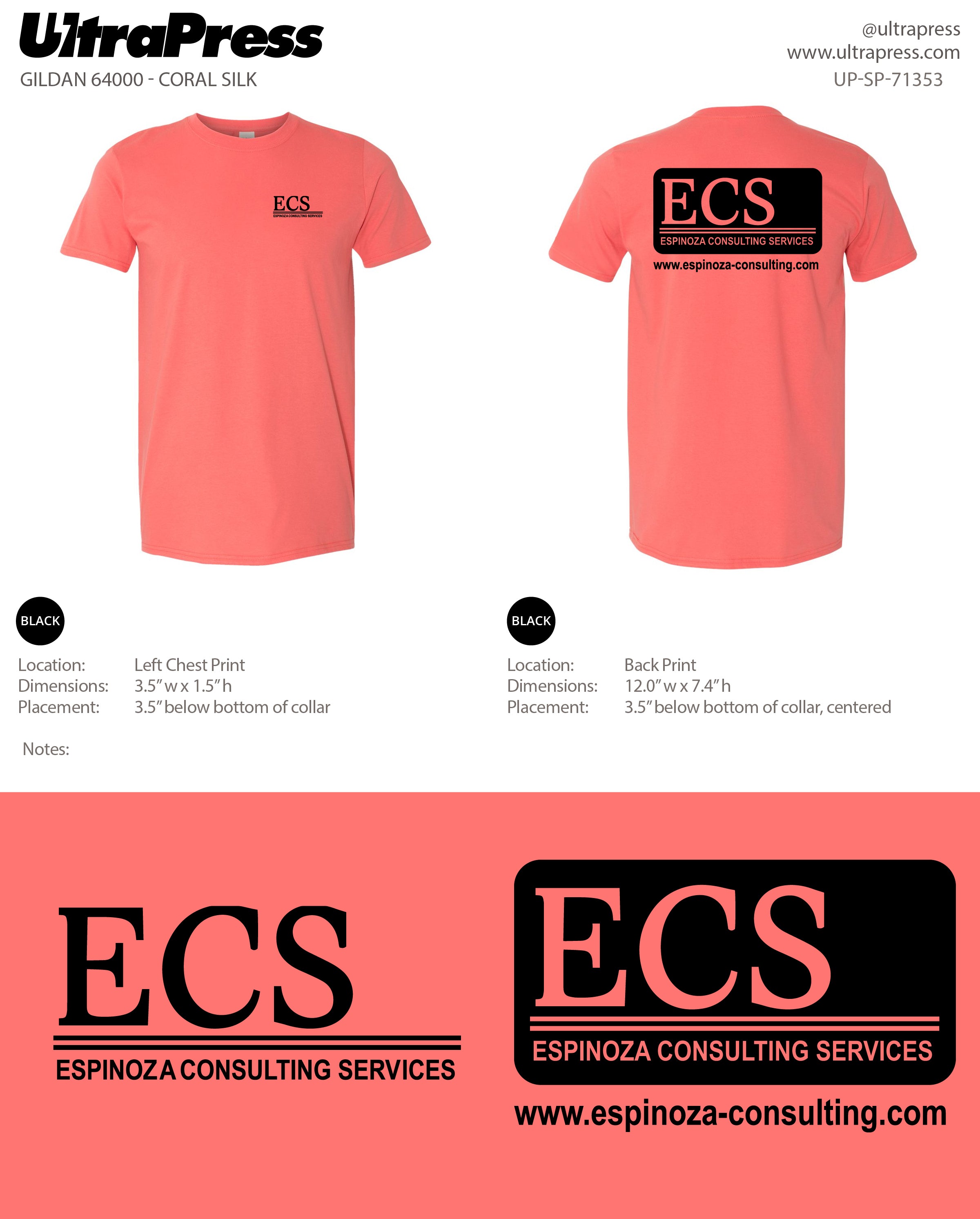 UP-SP-71353 ECS Logo - Dee Espinoza 100 Pieces Package (Bulk)