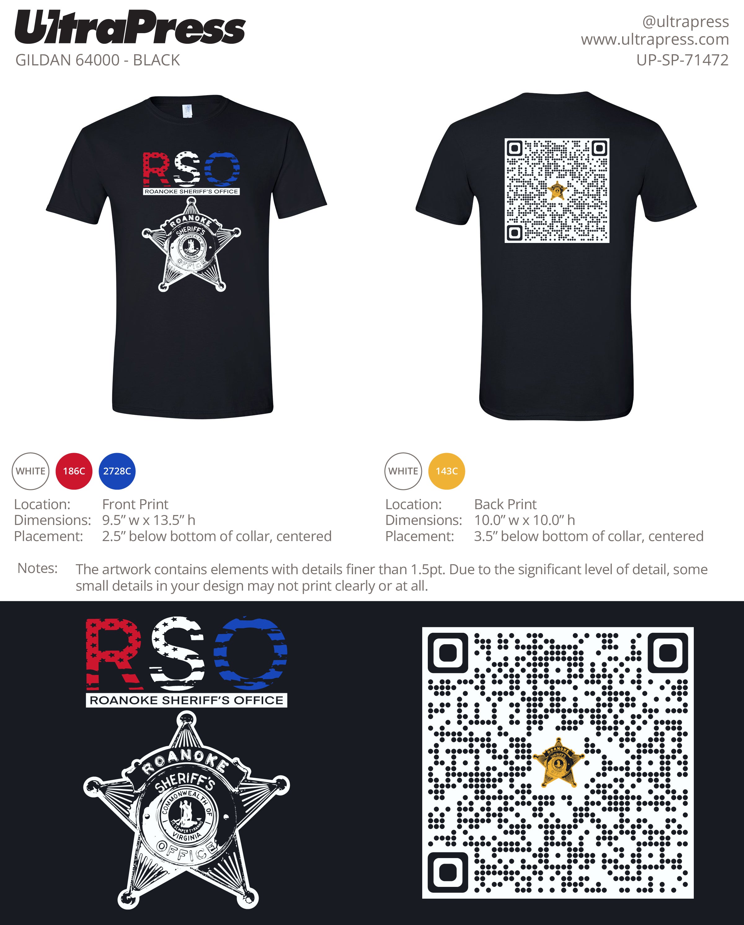 UP-SP-71472 RSO Badge - Stephen Whitesides 100 Pieces Package (Bulk)