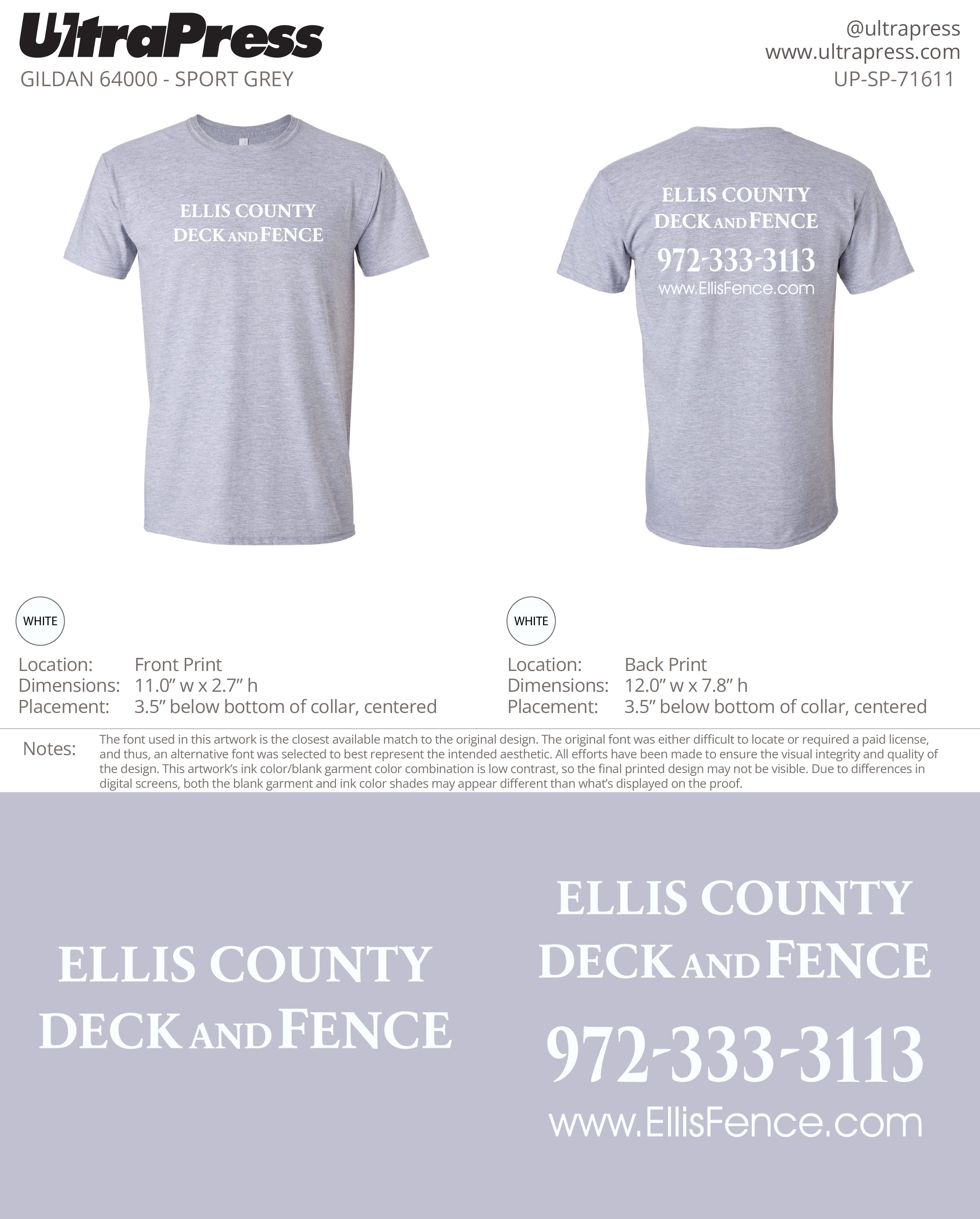 UP-SP-71611 Ellis County Deck & Fence - Robert Courtney (Bulk)