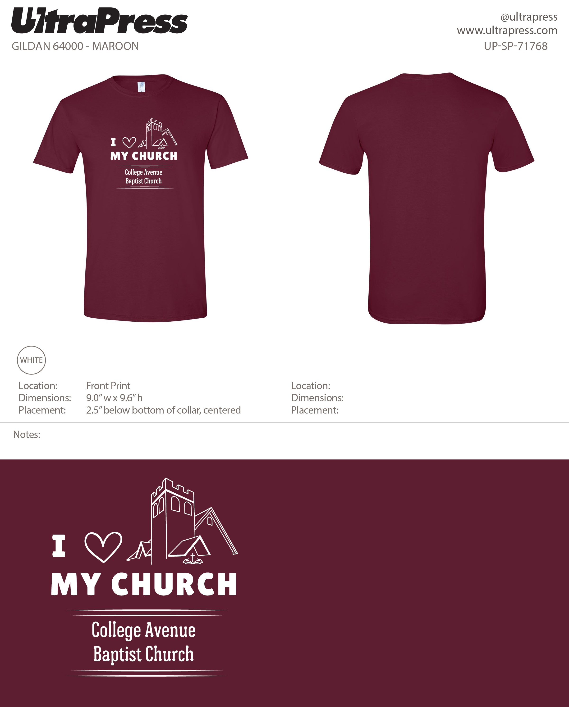 UP-SP-71768 I Love My Church - Angie Terhaar 100 Pieces Package (Bulk)