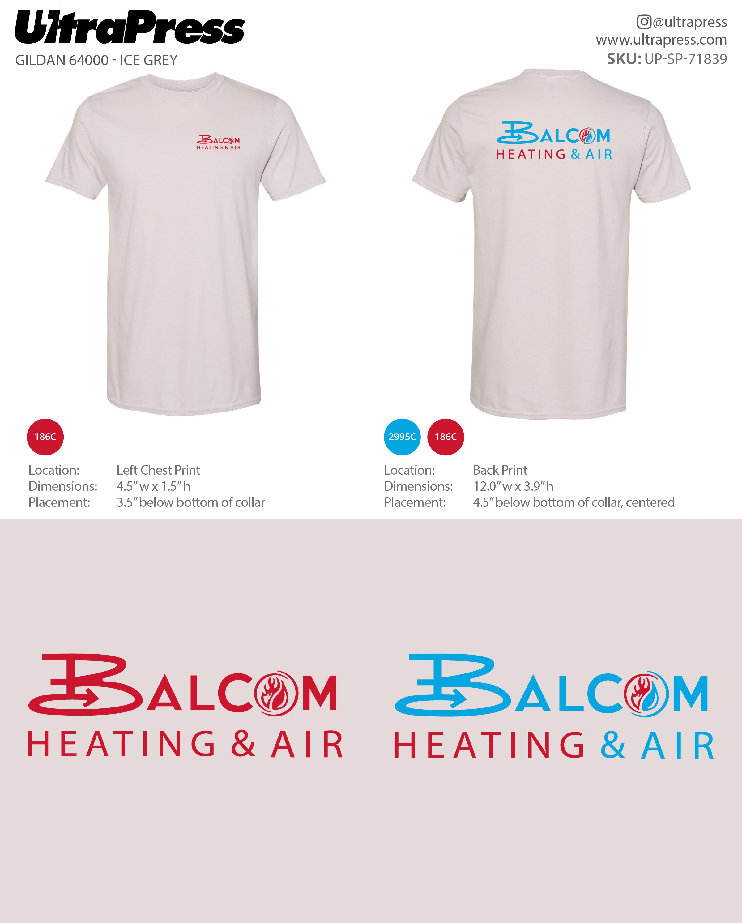 UP-SP-71839 Balcom Heating & Air - Carlos Balbuena 100 Min Qty (Bulk)