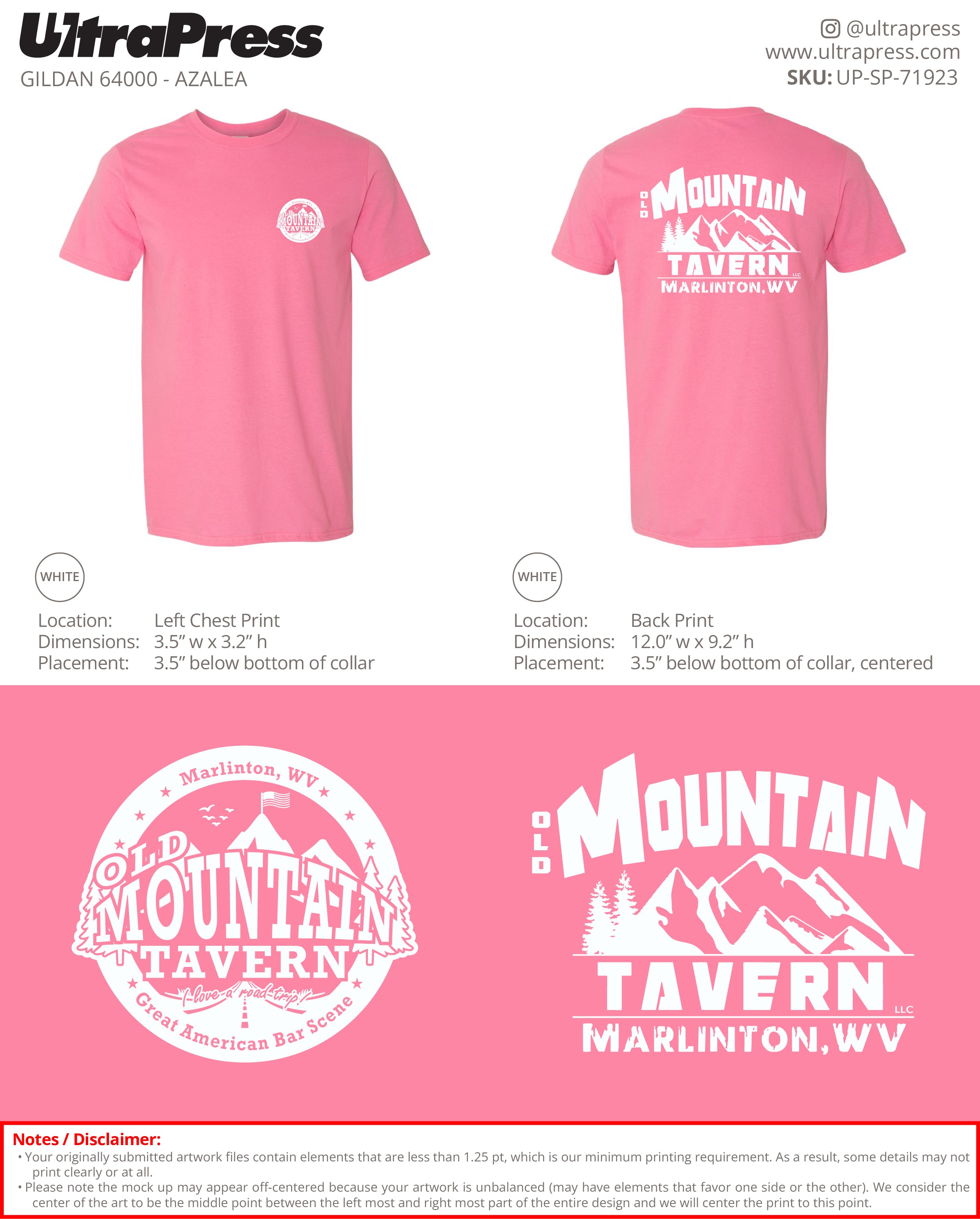 UP-SP-71923 Old Mountain Tavern - Daniel Flores 100 Pieces Package (Bulk)