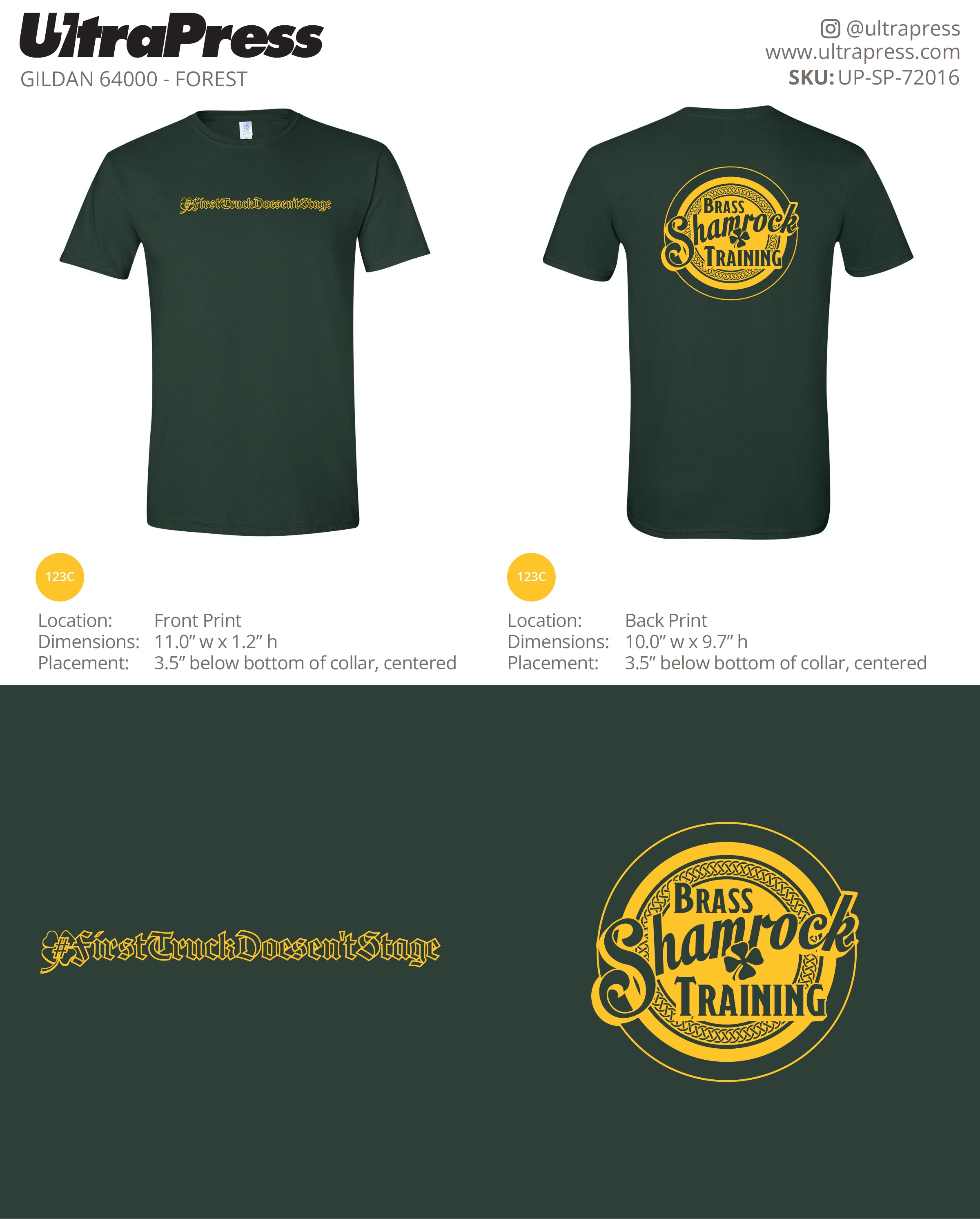 UP-SP-72016 Brass Shamrock Training - Steve Reno 100 Min Qty (Bulk)