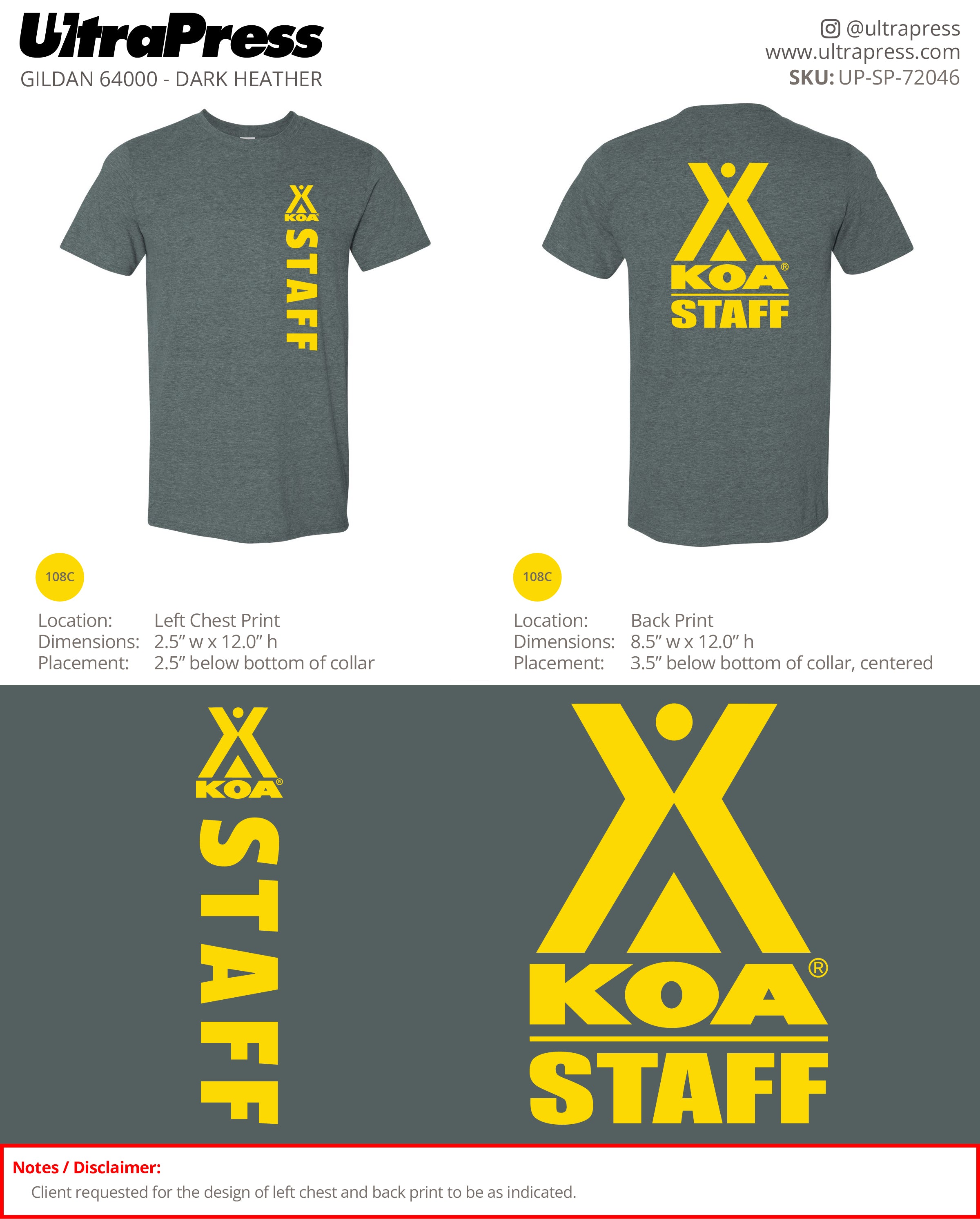 UP-SP-72046 KOA Staff - Mark Lamers 115 Min Qty (Bulk)