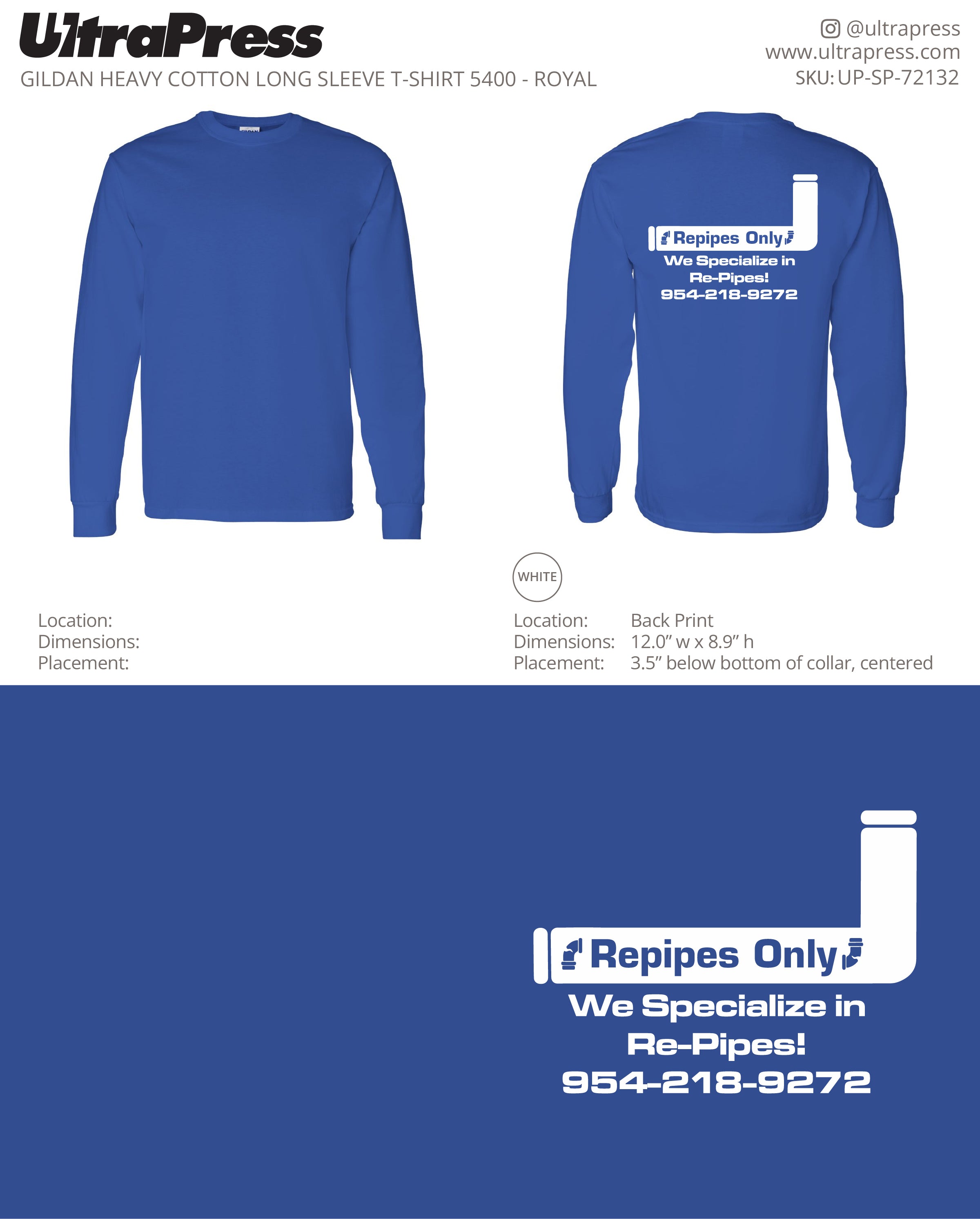 UP-SP-72132 Repipes Only Long Sleeve - Ozzie Medina 50 Min Qty (Bulk)