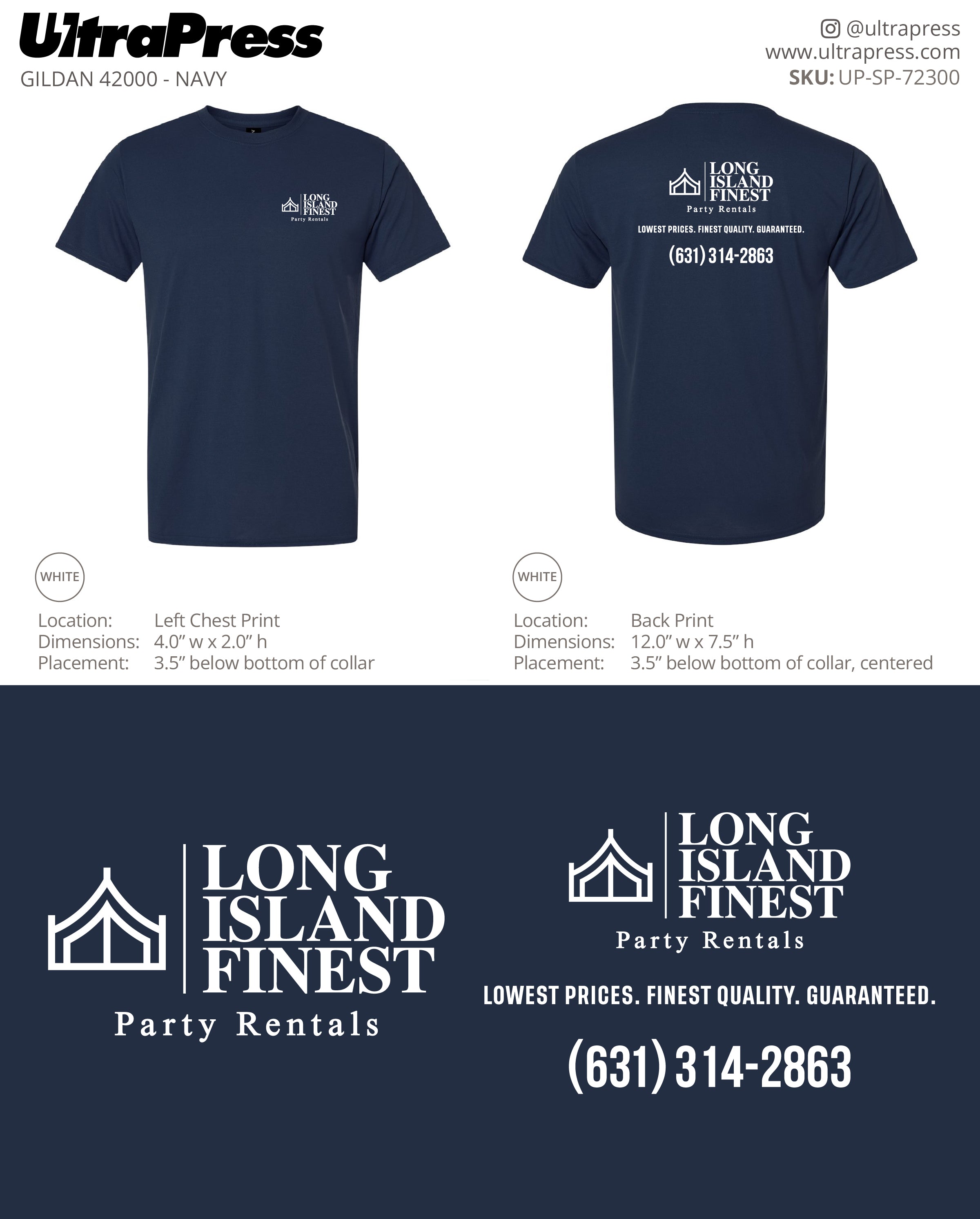 UP-SP-72300 Long Island Finest Performance Tee - Joey Reyes 72 Min Qty (Bulk)