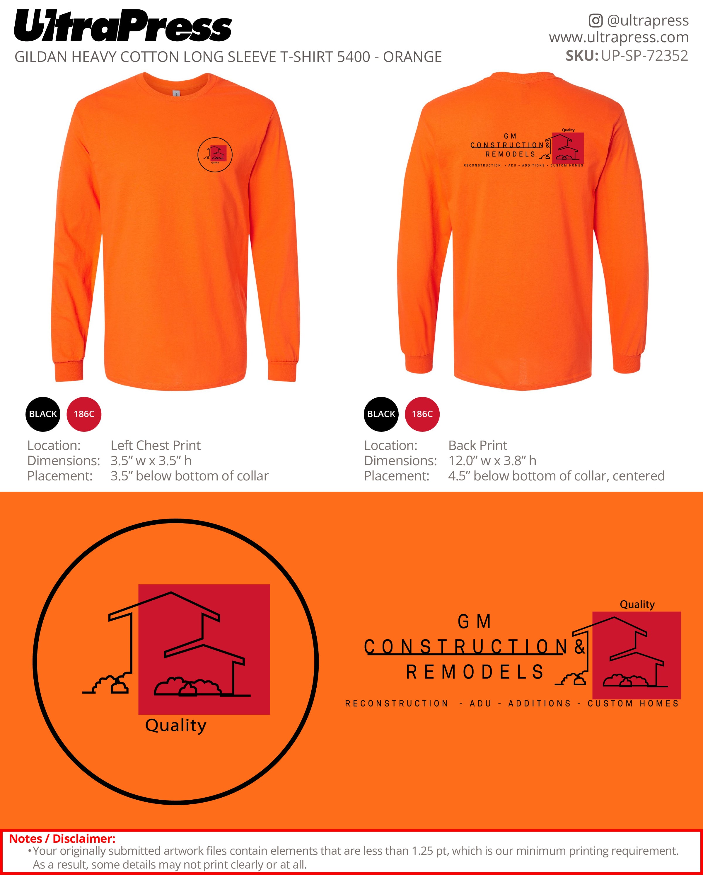 UP-SP-72352 GM Construction & Remodels - Diana Velazquez 50 Pieces Package (Bulk)