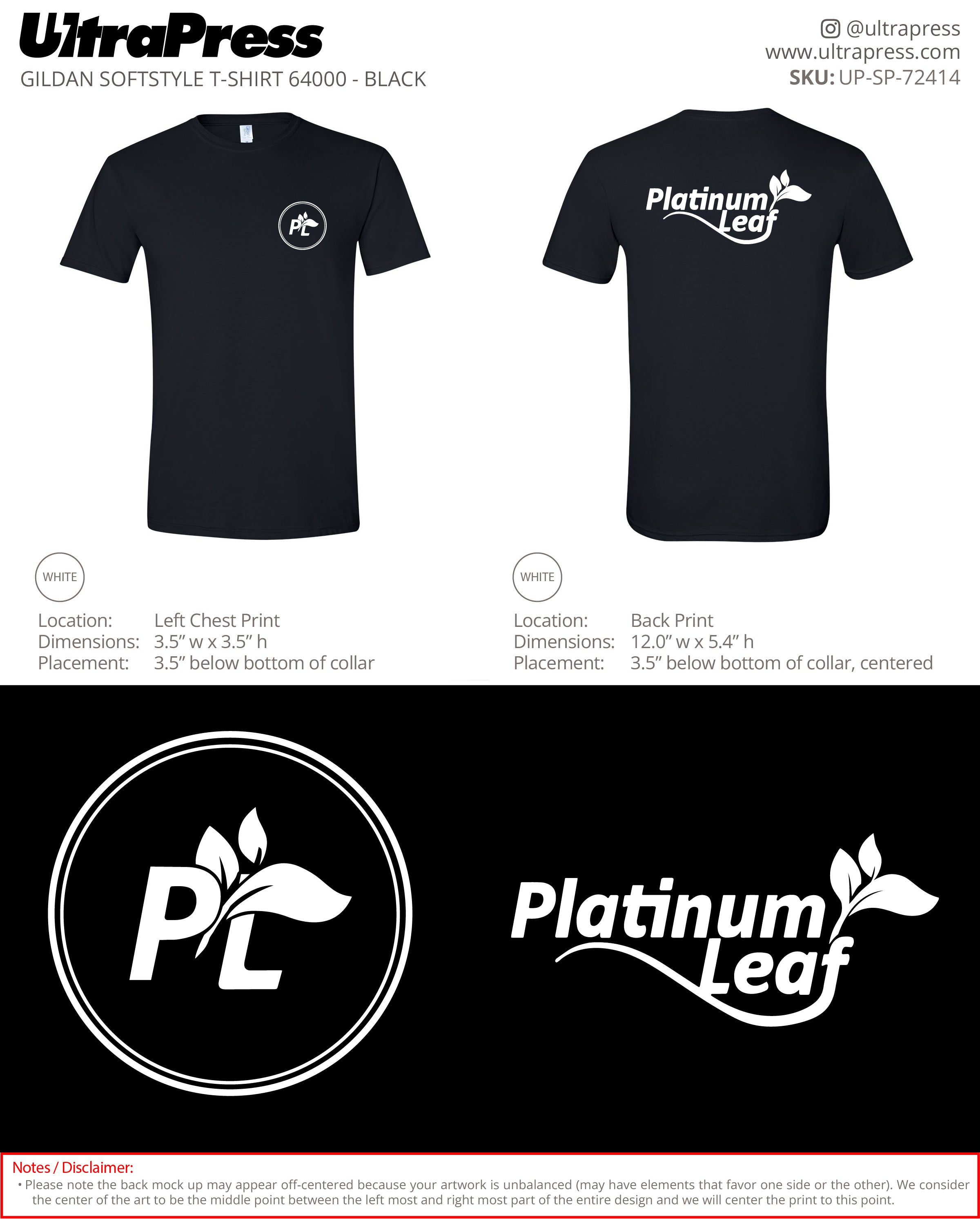 UP-SP-72414 Platinum Leaf - Joe Giangiacomo 100 Pieces Package (Bulk)