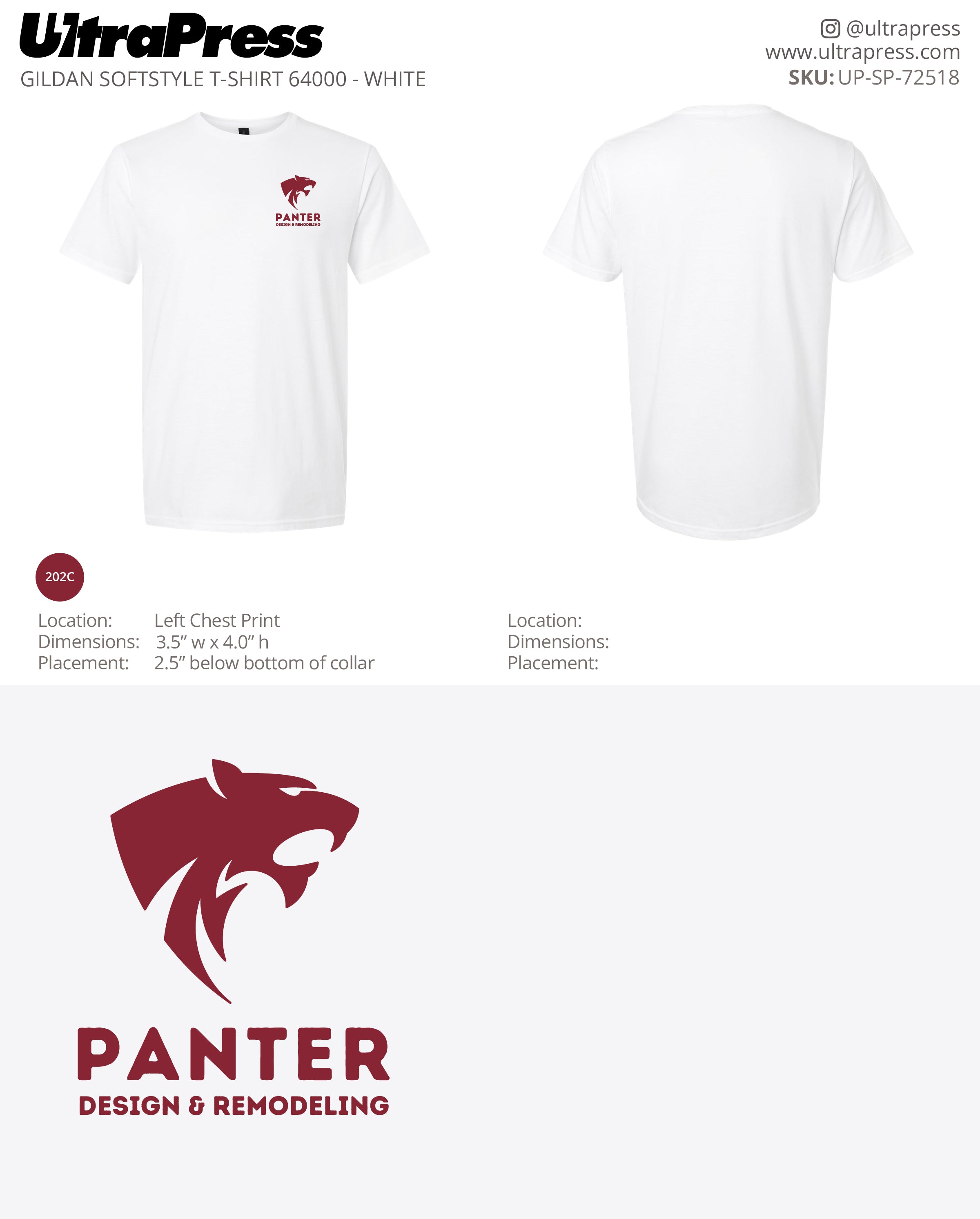 UP-SP-72518 Panter - Brian Panter 100 Pieces Package (Bulk)